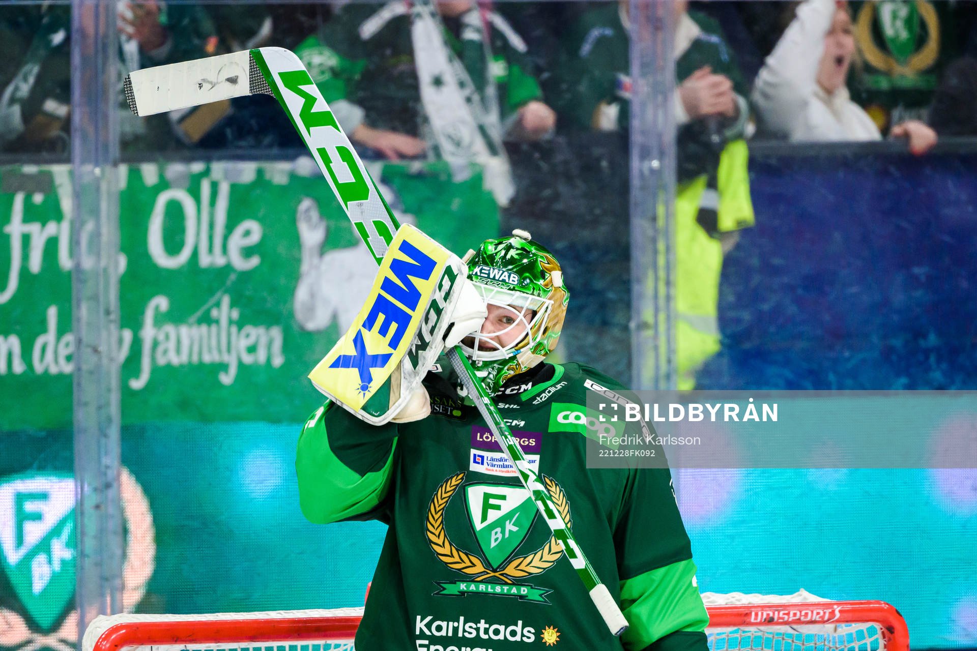 Färjestads målvakt Dennis Hildeby