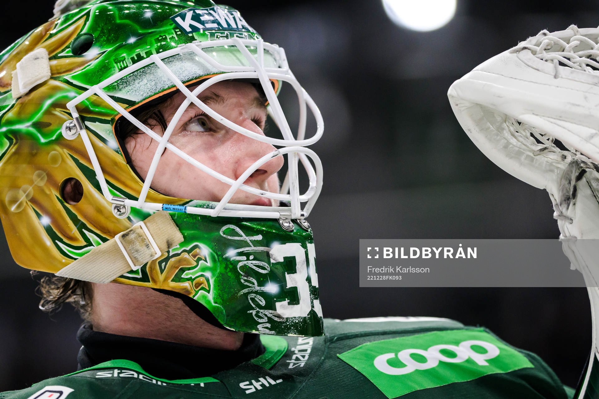 Färjestads målvakt Dennis Hildeby