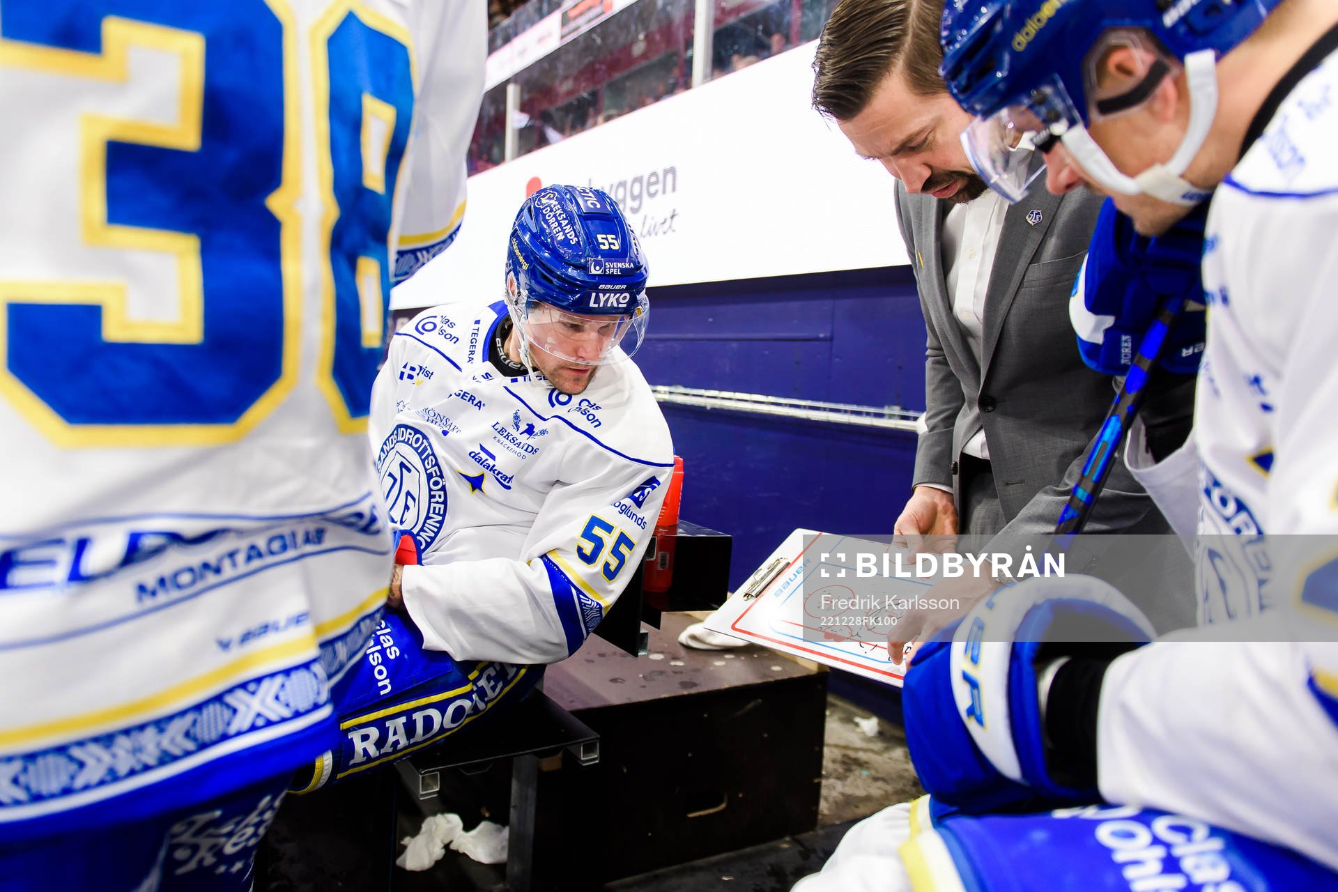 Leksands Jonas Ahnelöv och Leksands assisterande tränare