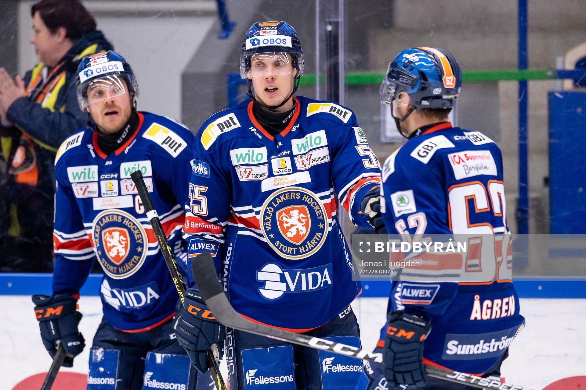 Växjös Erik Josefsson, Miika Koivisto och Manuel Ågren