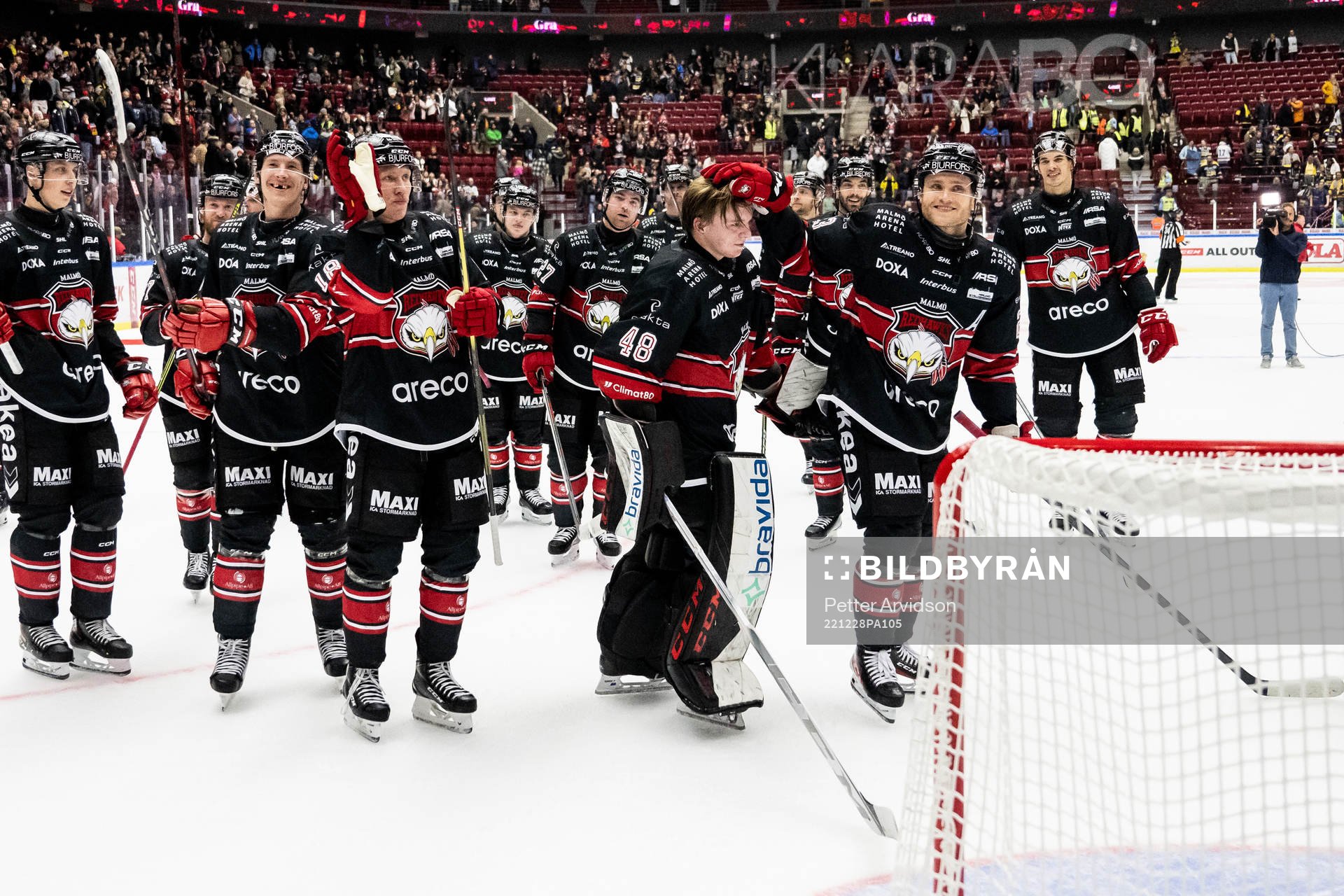 Malmö Redhawks målvakt Oskar Blomgren och Christoffer