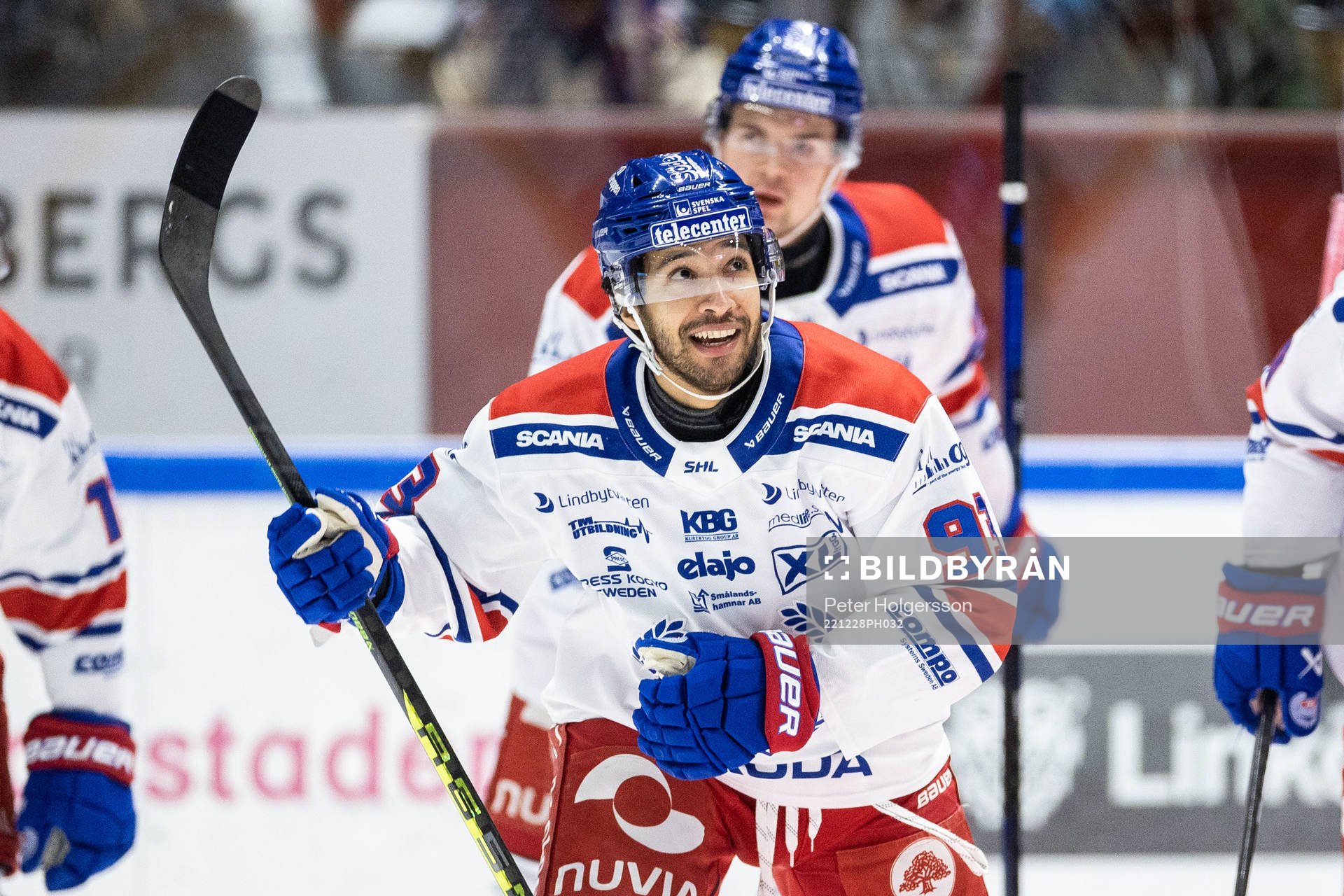 Oskarshamns Cameron Brace jublar