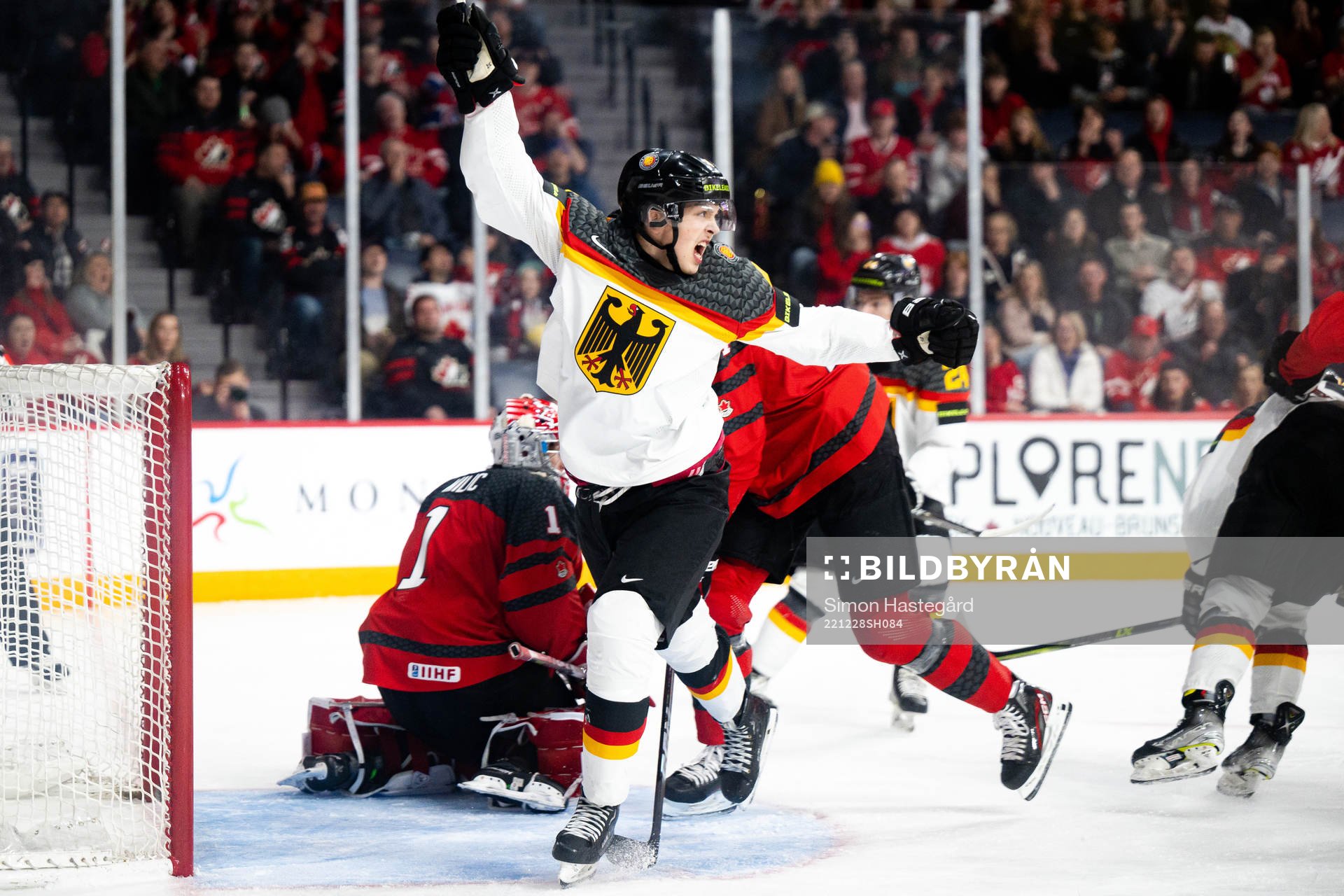 Phillip Sinn of Germany celebrates the 1-1 goal