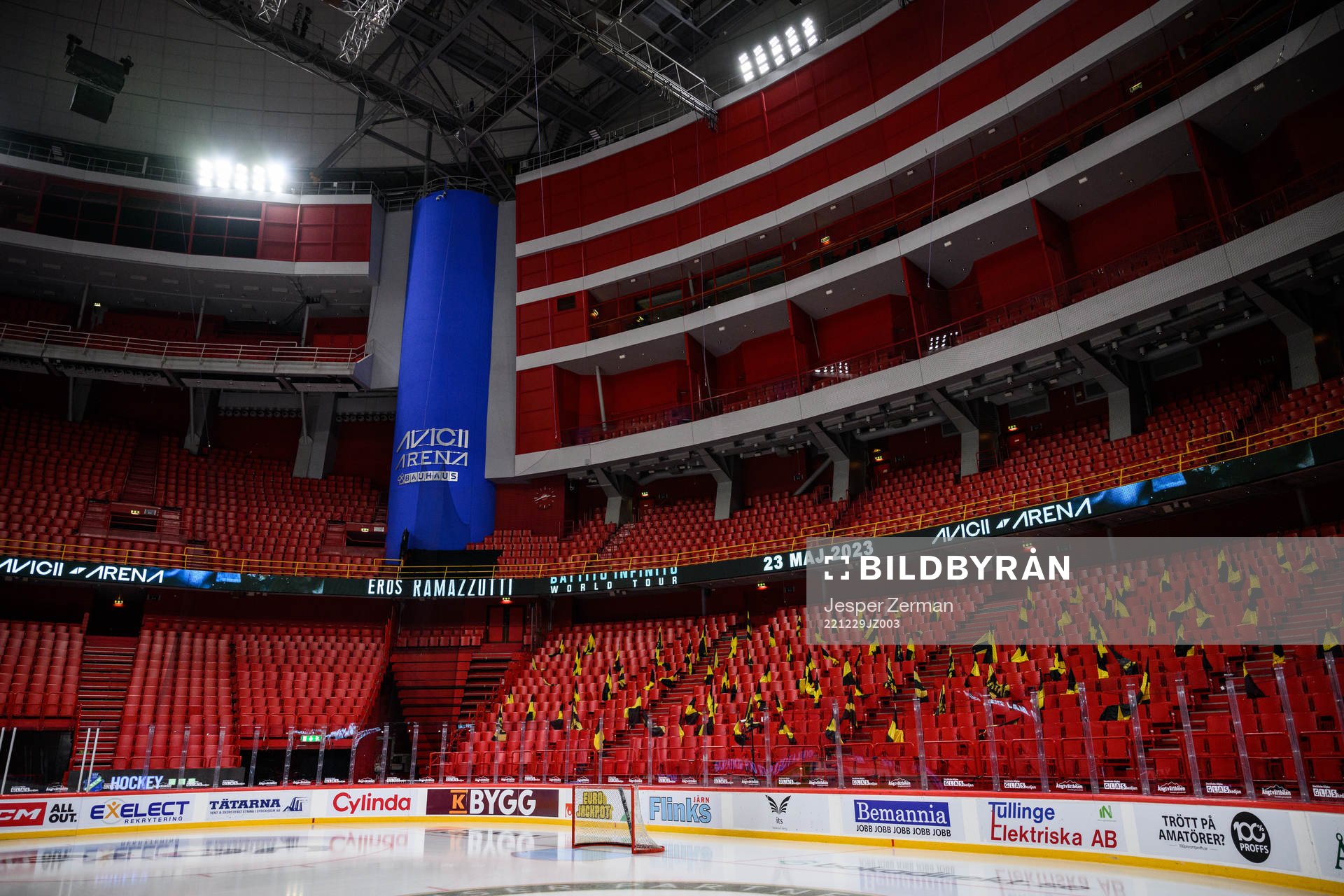 Interiör vy av Avicii Arena