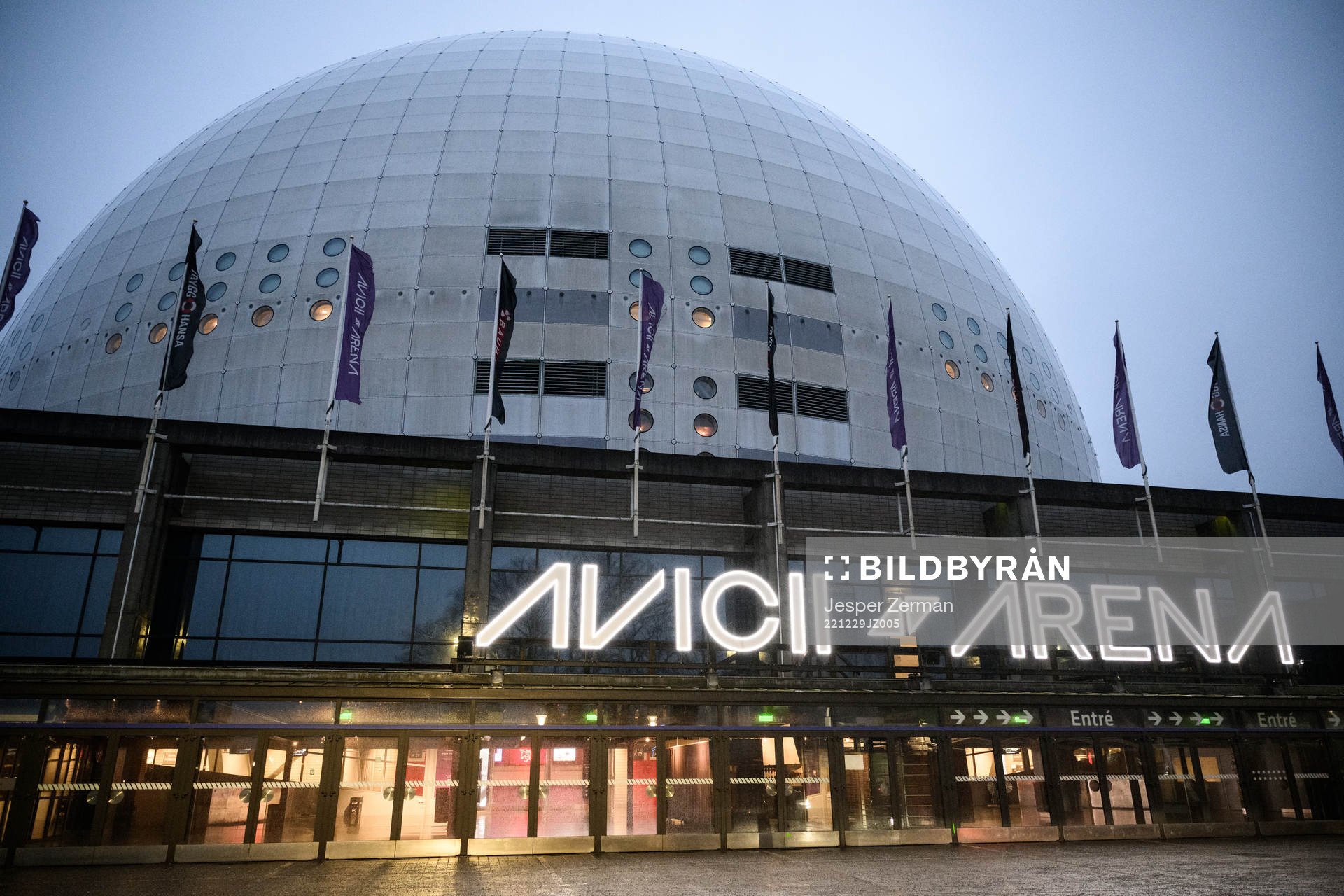 Vy av Avicii Arena