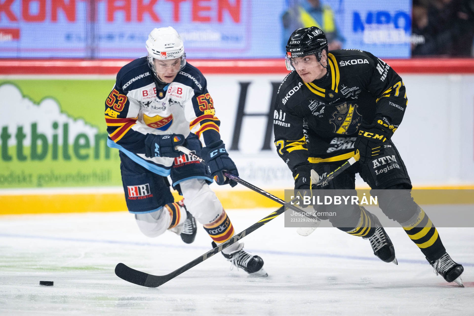 Djurgårdens David Blomgren och AIKs Eric Norin