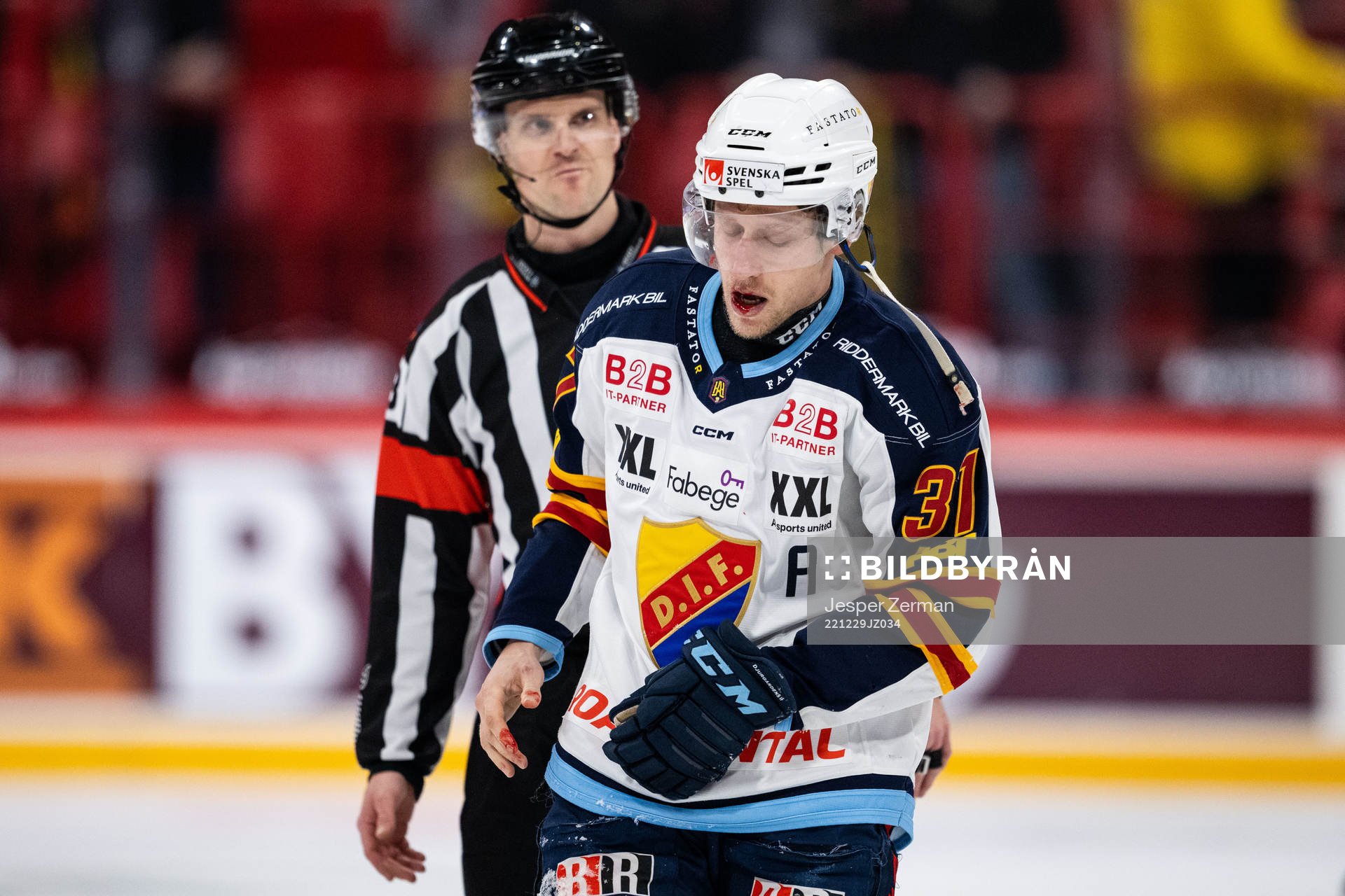 Djurgårdens John Norman har ont