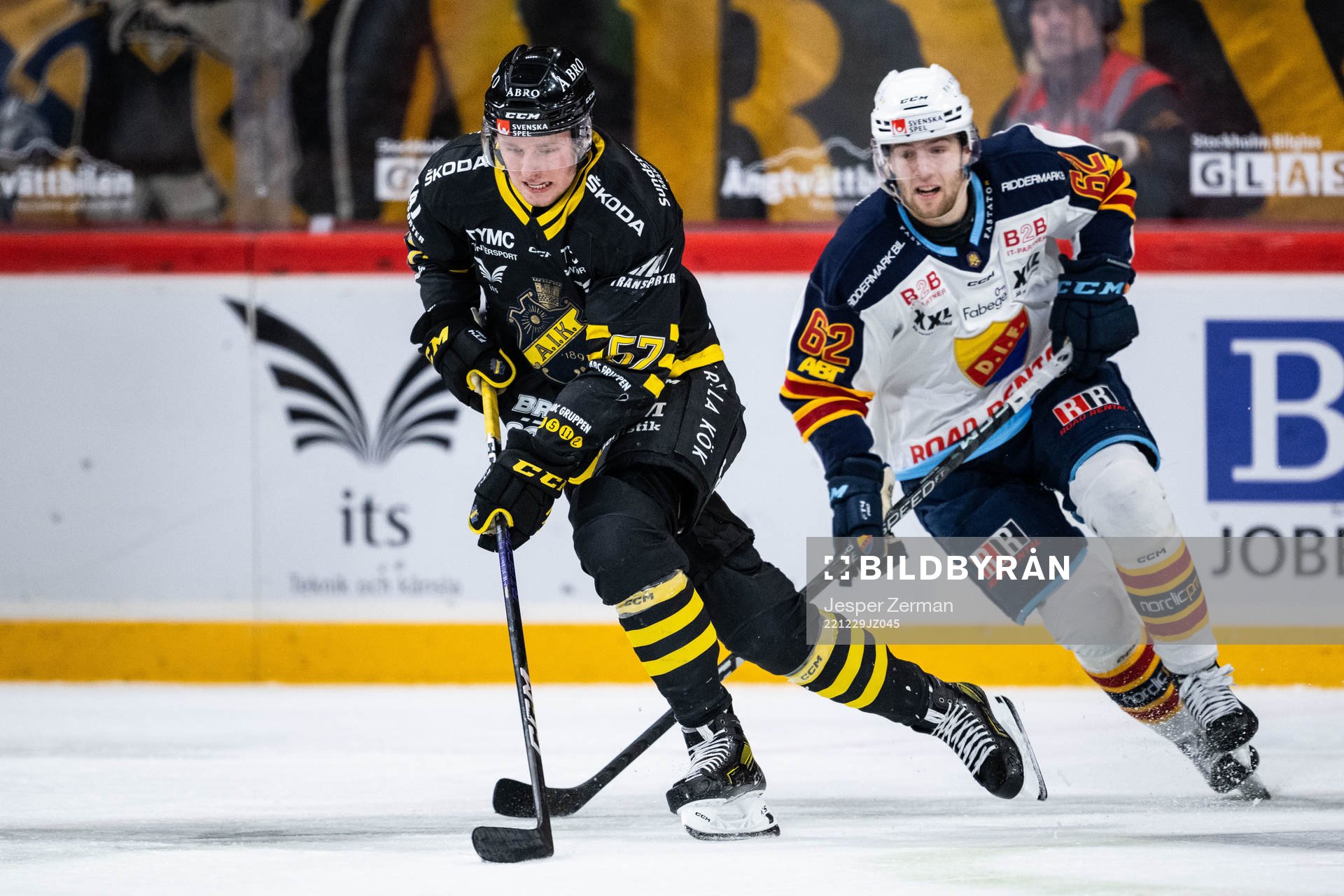 AIKs Alfred Barklund och Djurgårdens Wiktor Nilsson