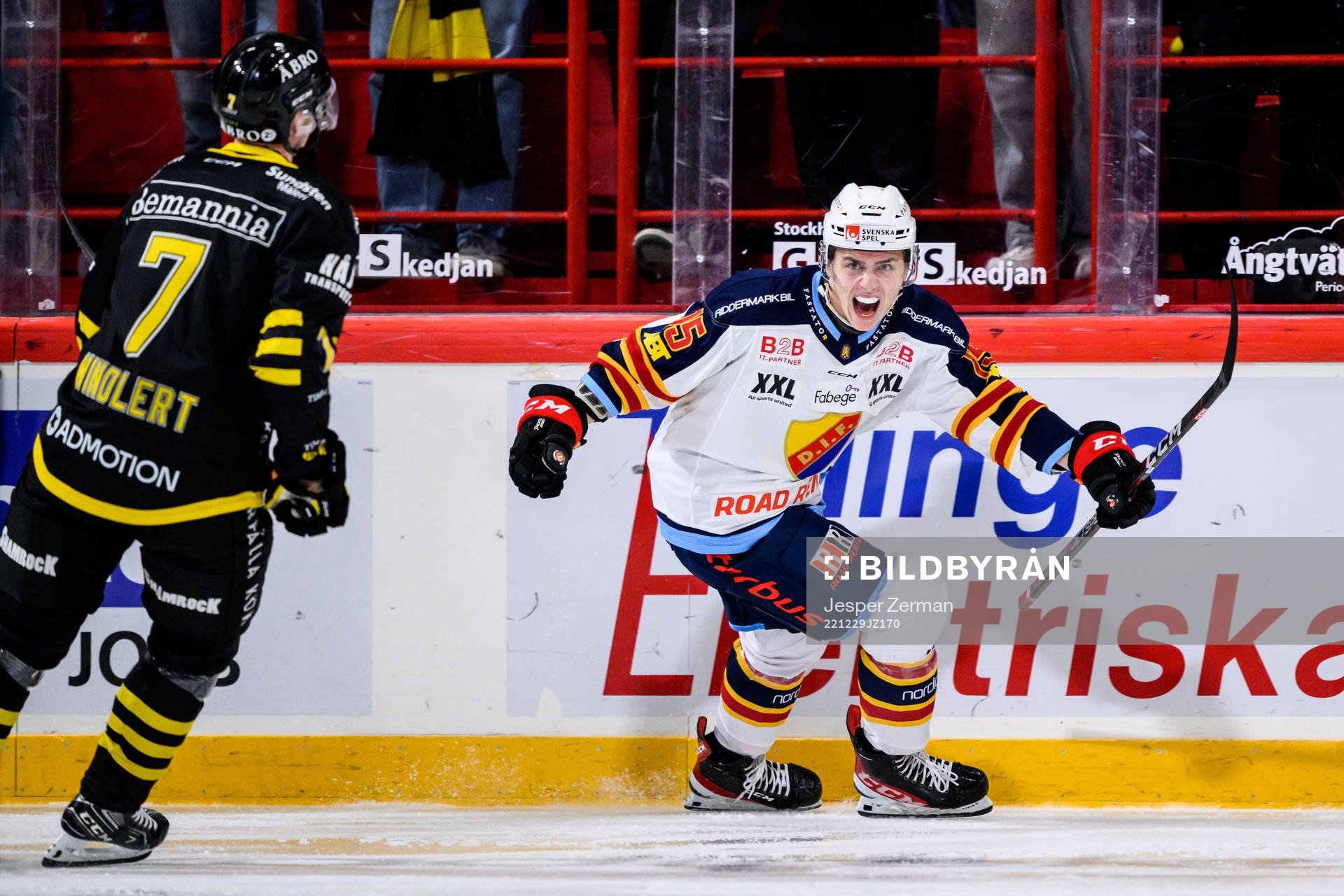 Djurgårdens Frederik Schlyter jublar