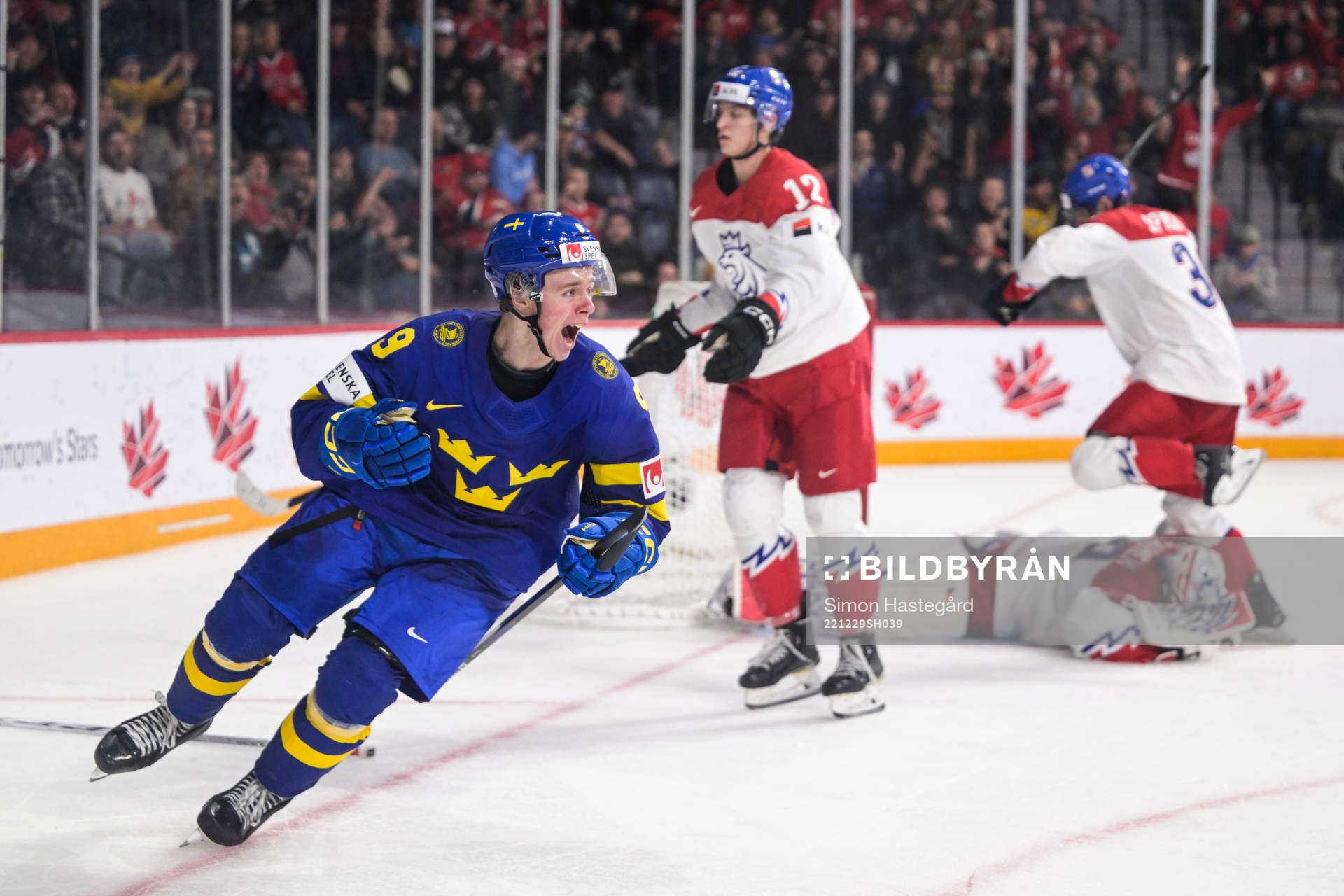 Ludvig Jansson of Sweden celebrates