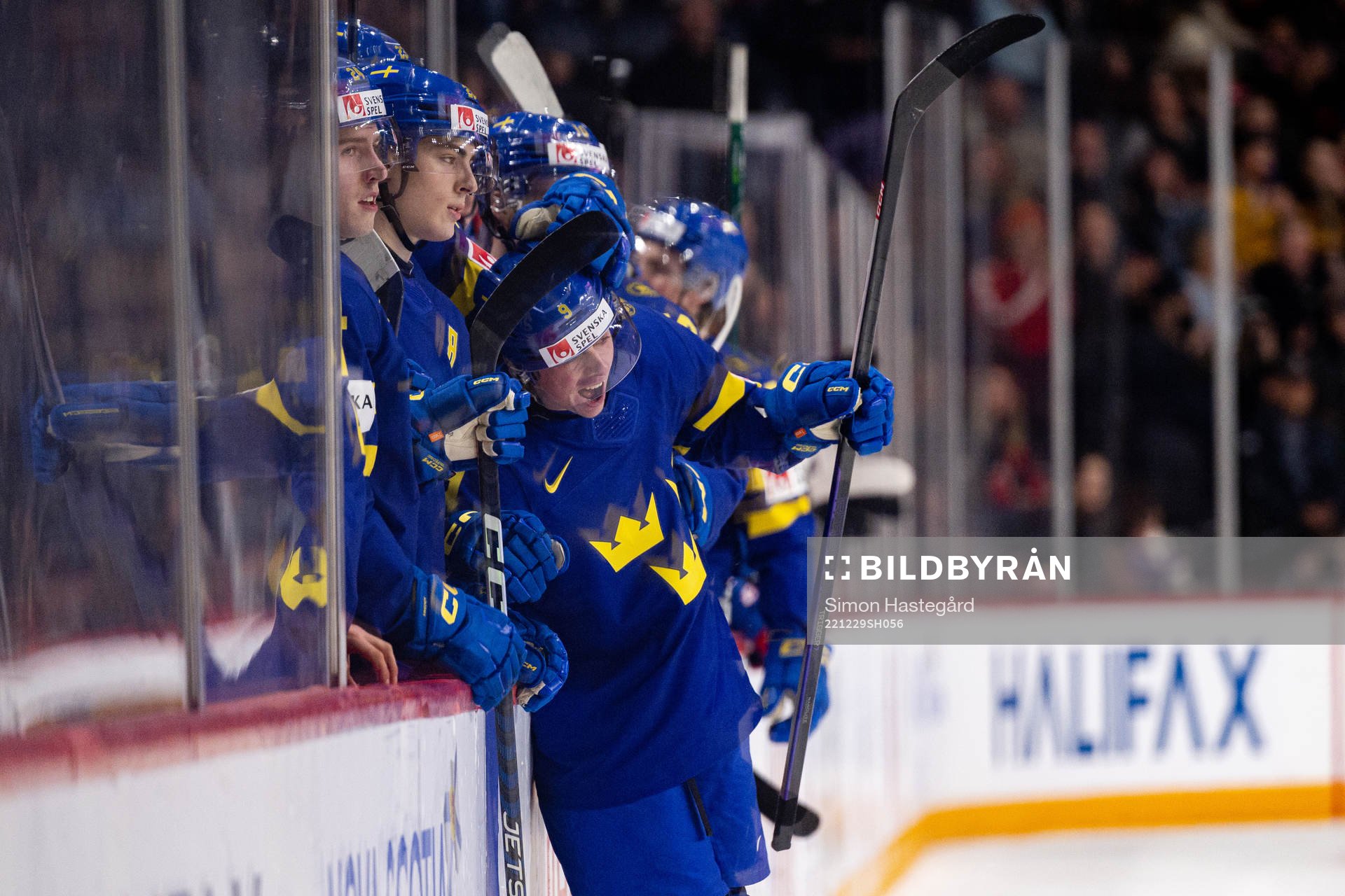 Ludvig Jansson of Sweden celebrates the 2-1 goal