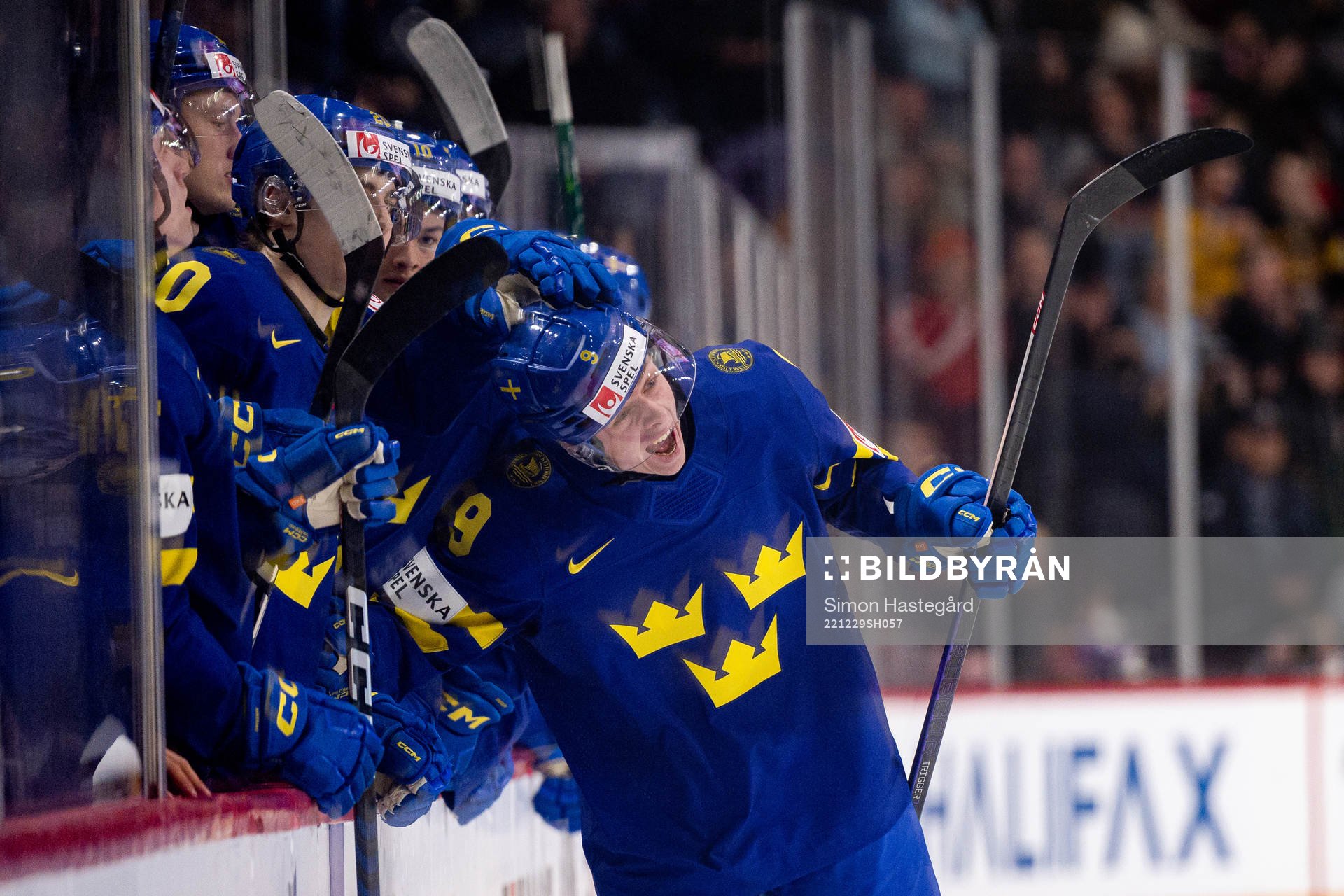 Ludvig Jansson of Sweden celebrates the 2-1 goal