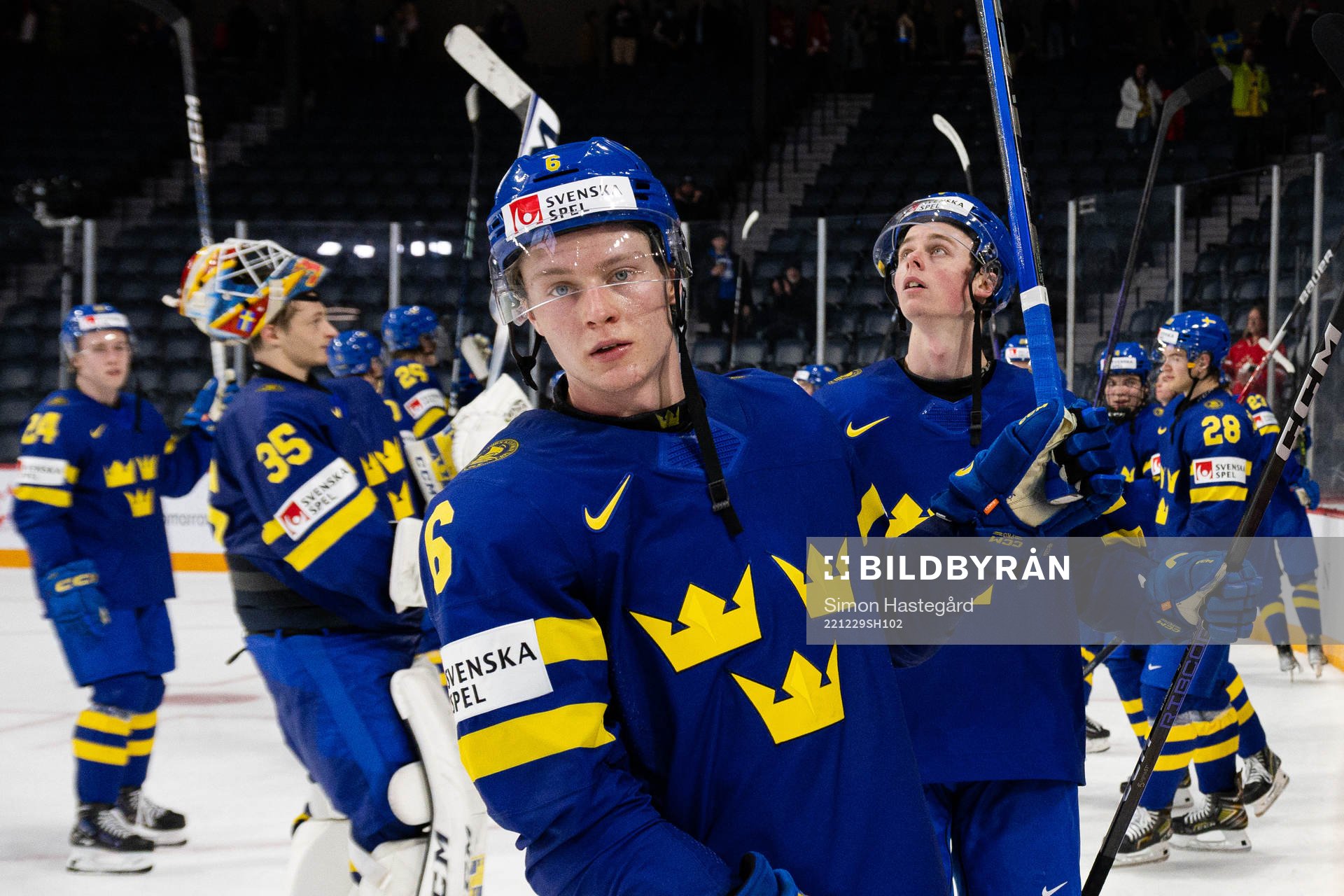 Victor Sjöholm and Ludvig Jansson of Sweden celebrate