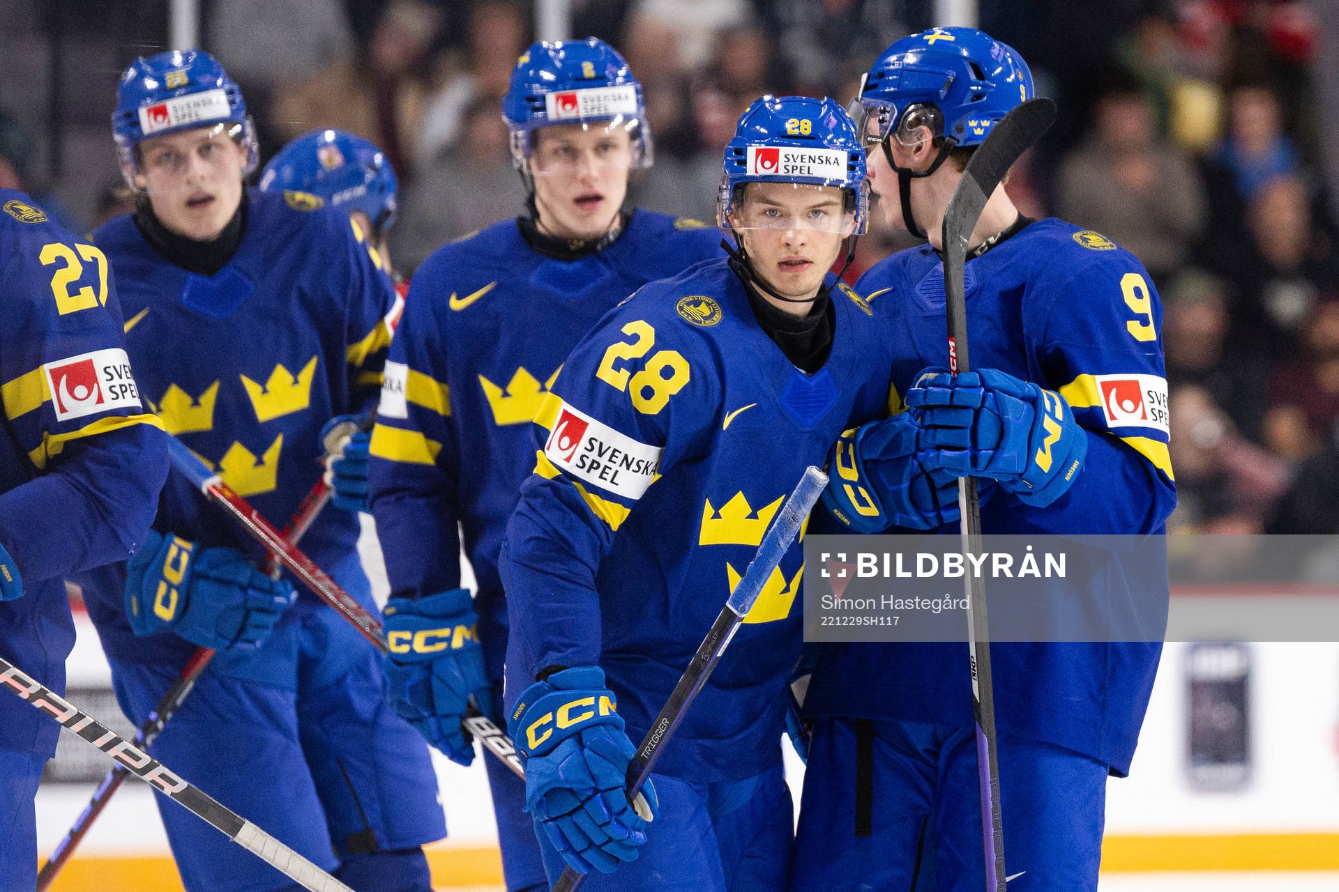 Simon Robertsson and Ludvig Jansson of Sweden celebrate the