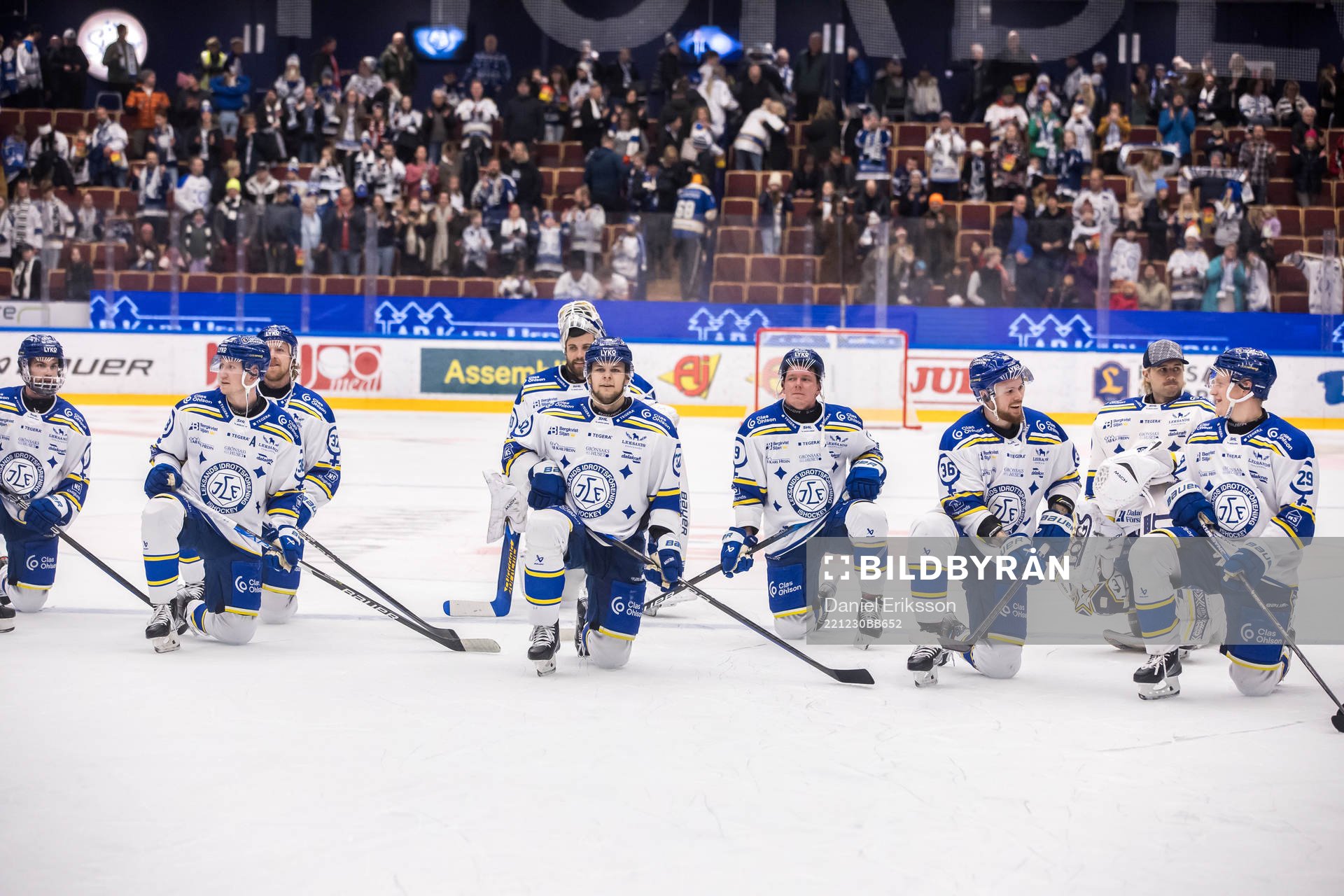 Leksands spelarna jublar