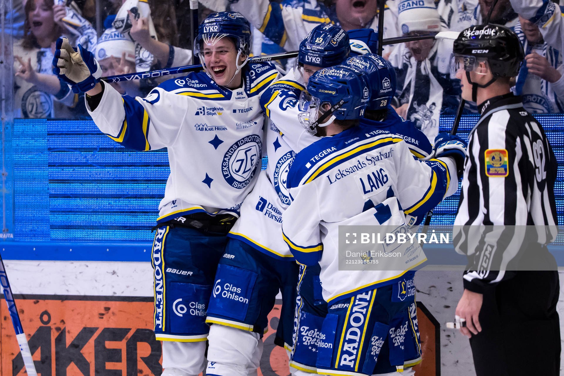 Leksands spelarna jublar