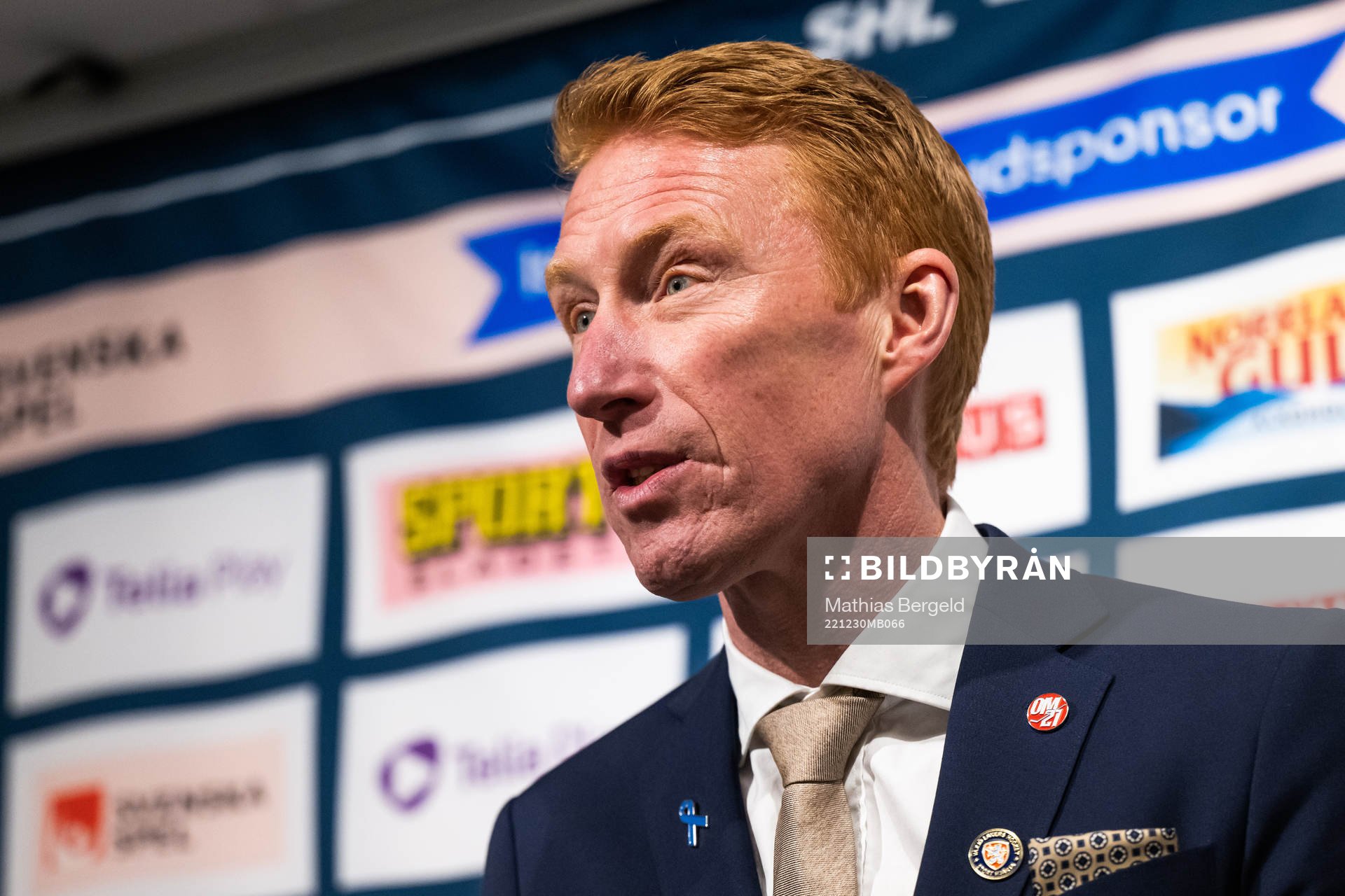 Växjös tränare Jörgen Jönsson på presskonferensen