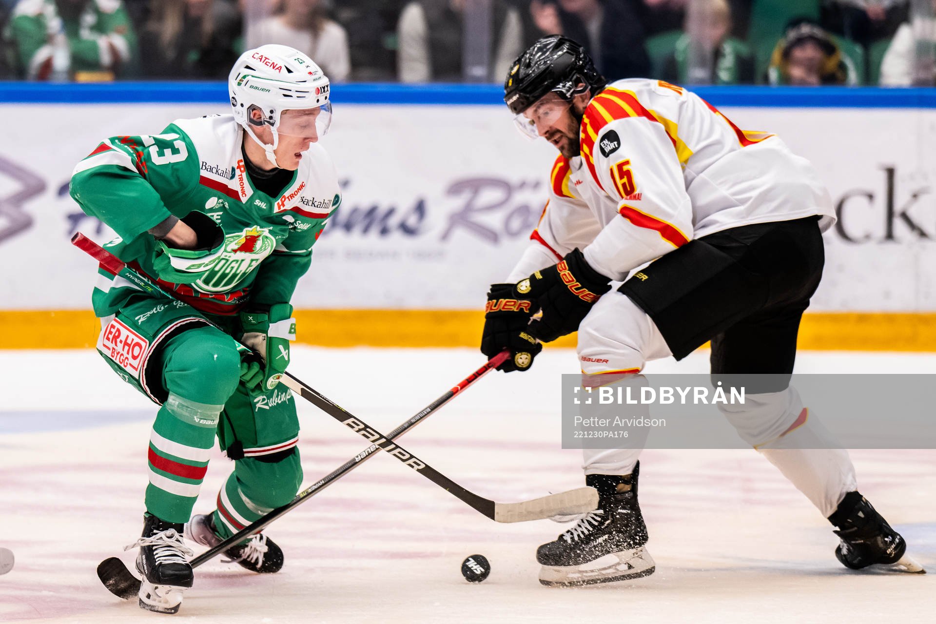 Rögles Oliver Tärnström och Brynäs Simon Bertilsson