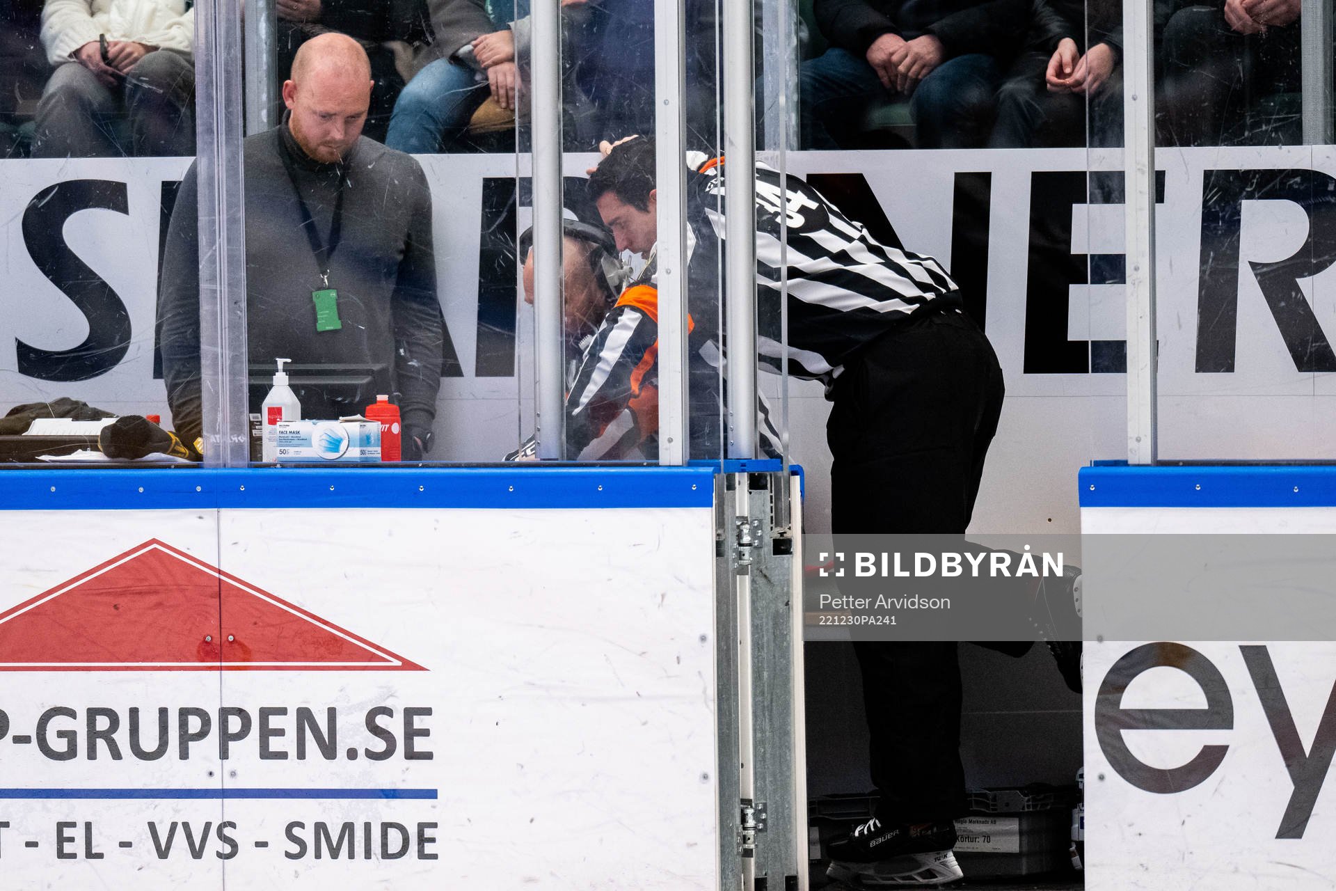Domare Marcus Linde och domare Kristoffer Folkstrand