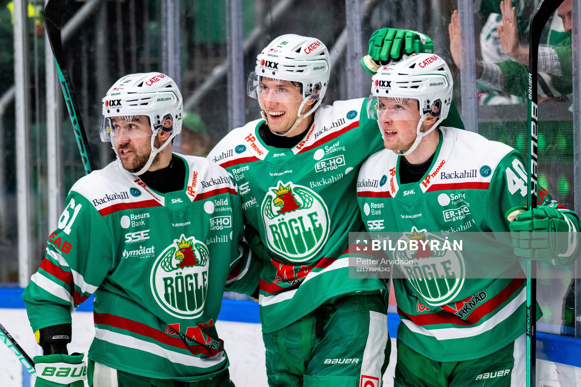 Rögles Ludvig Larsson, Adam Tambellini och Oskar