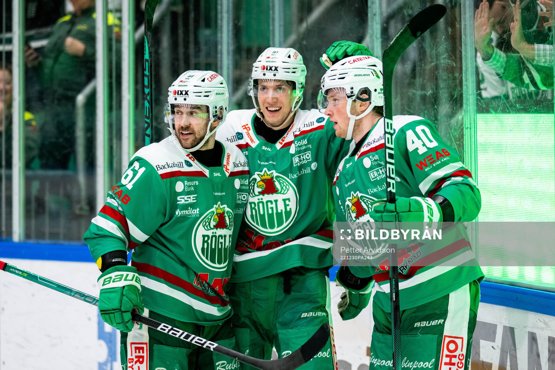Rögles Ludvig Larsson, Adam Tambellini och Oskar