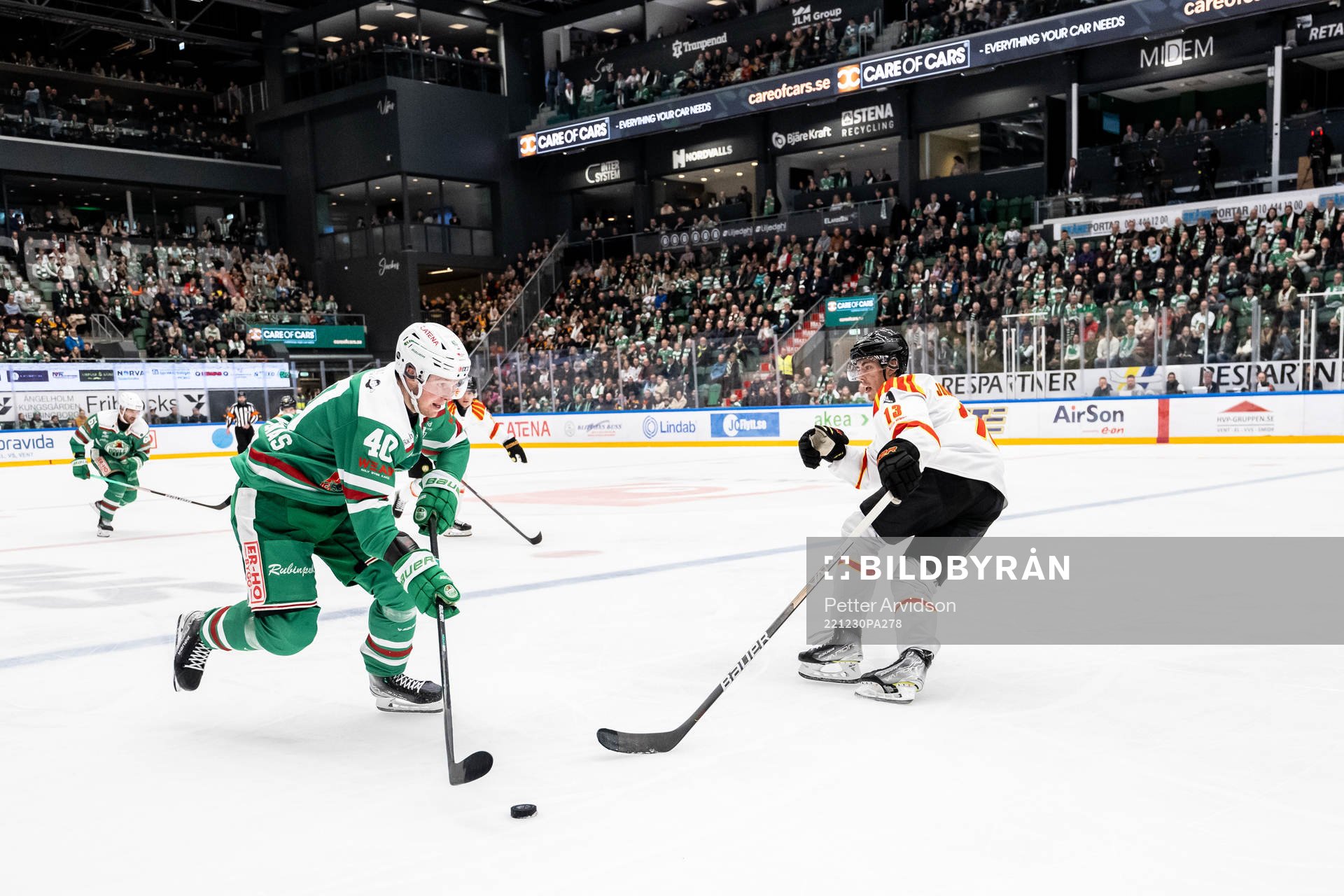 Rögles Oskar Stål-Lyrenäs och Brynäs Samuel Johannesson