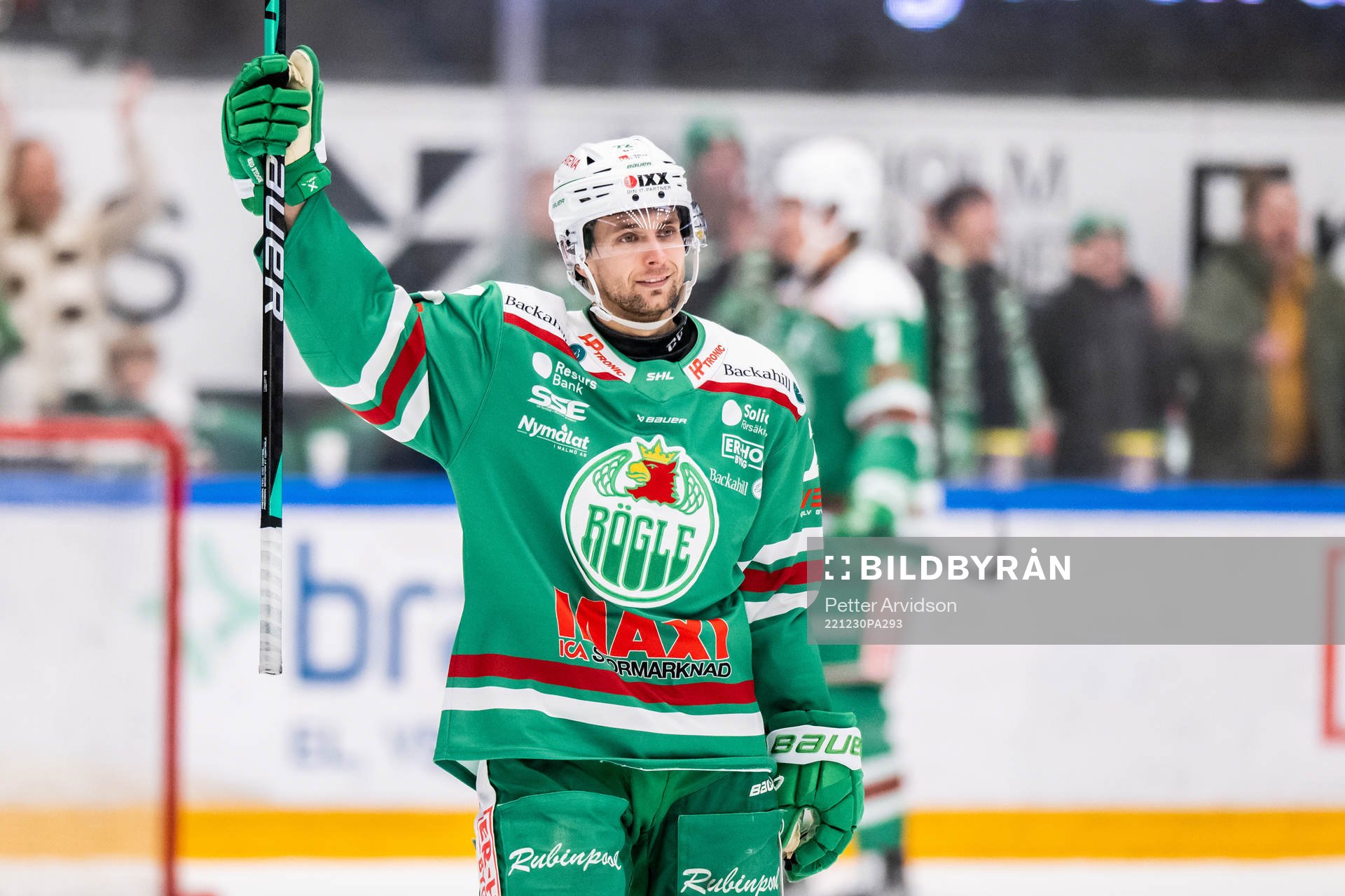 Rögles Daniel Zaar jublar när han ser 8-5 målet gå i