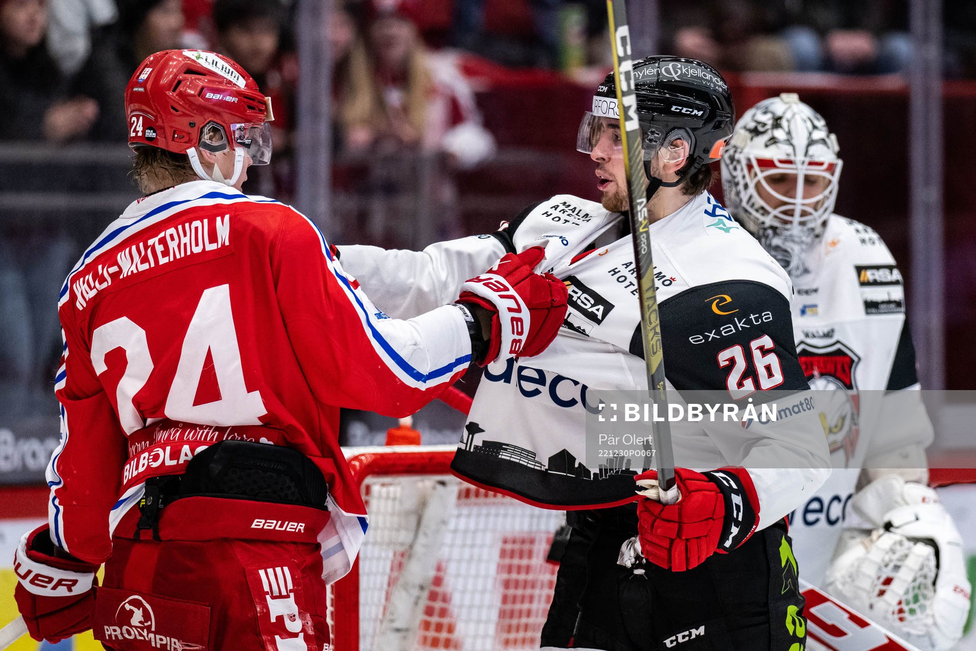 Timrås Erik Walli Walterholm och Malmö Redhawks Thomas