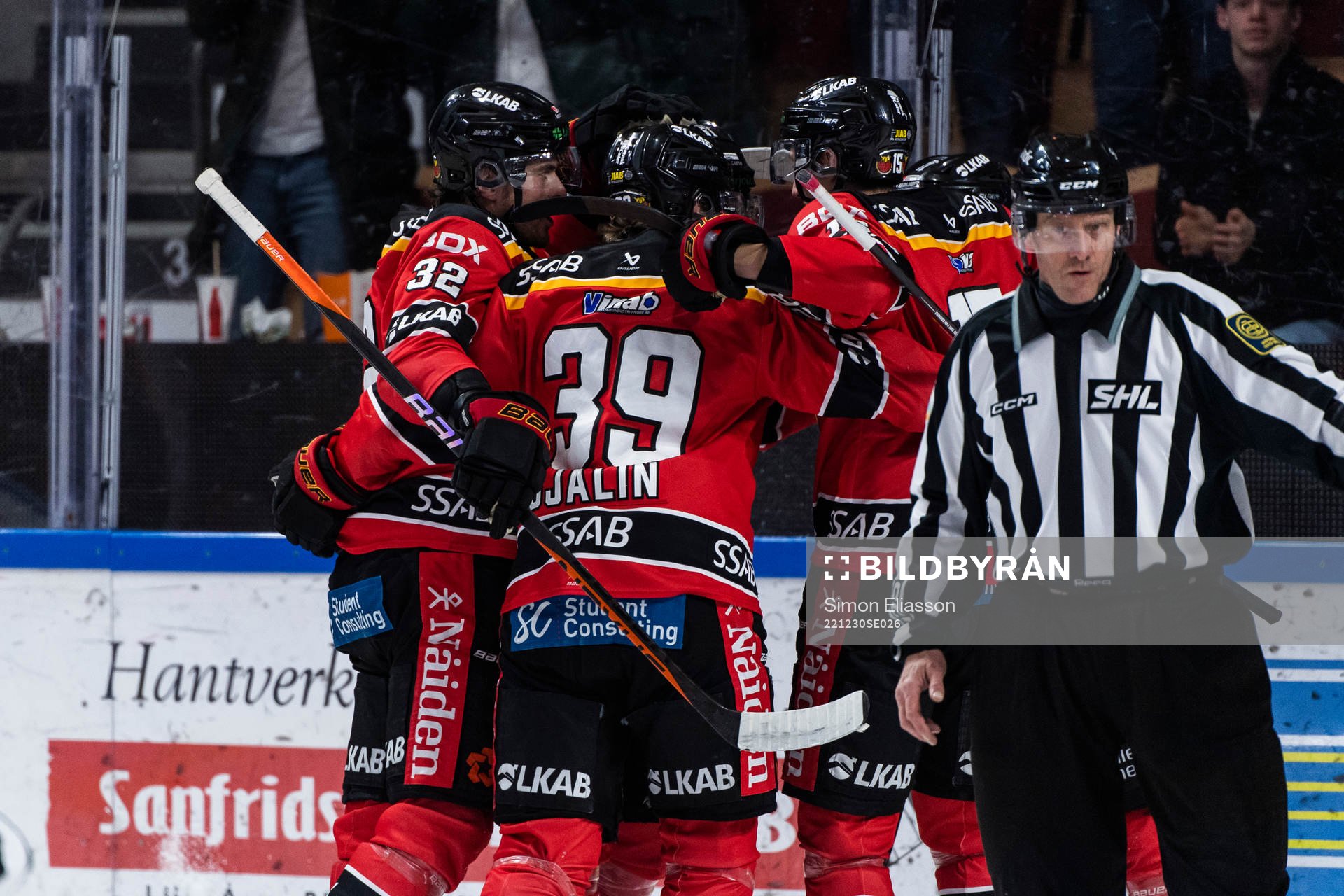 Luleås spelare jublar