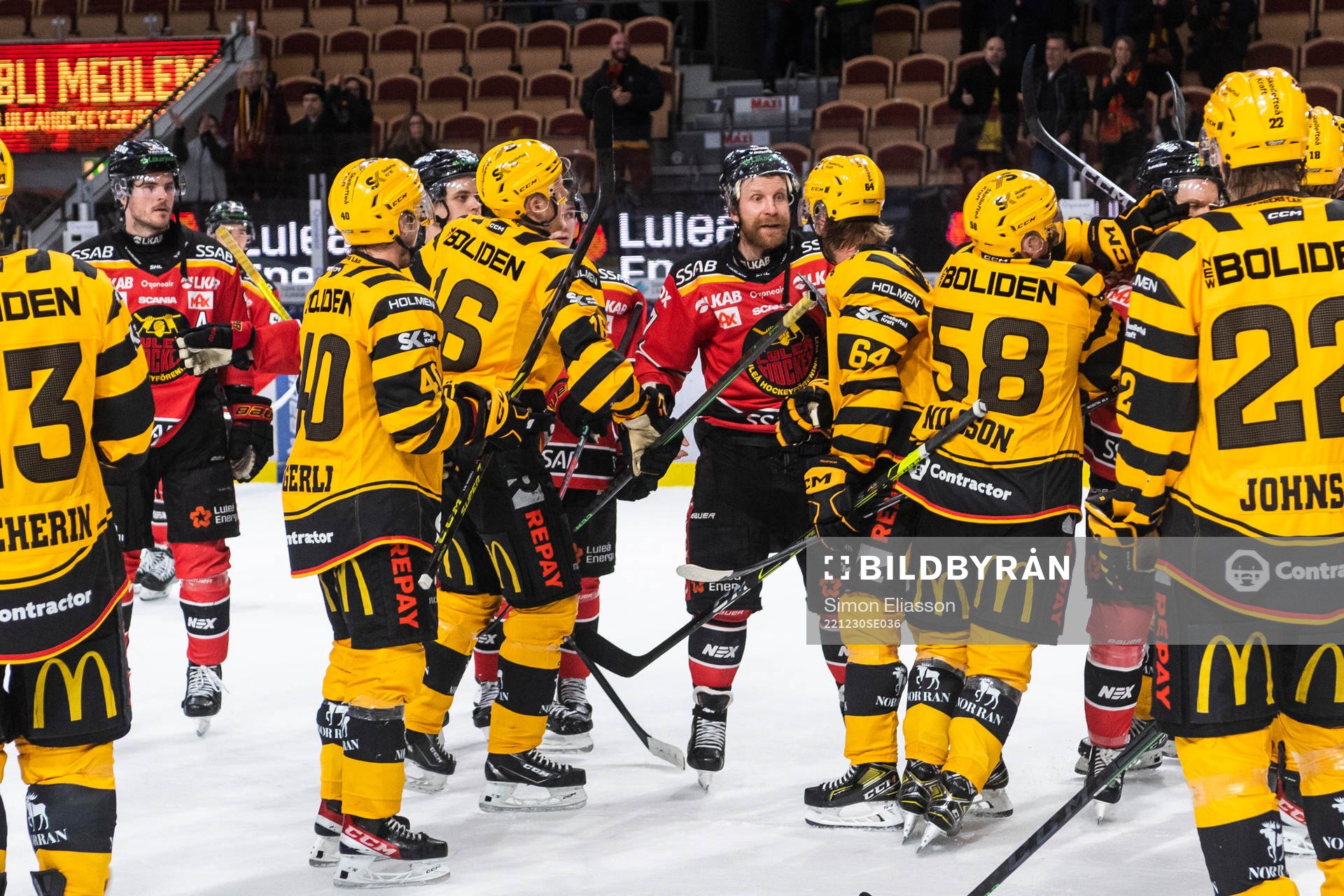 under ishockeymatchen i SHL mellan Luleå och Skellefteå