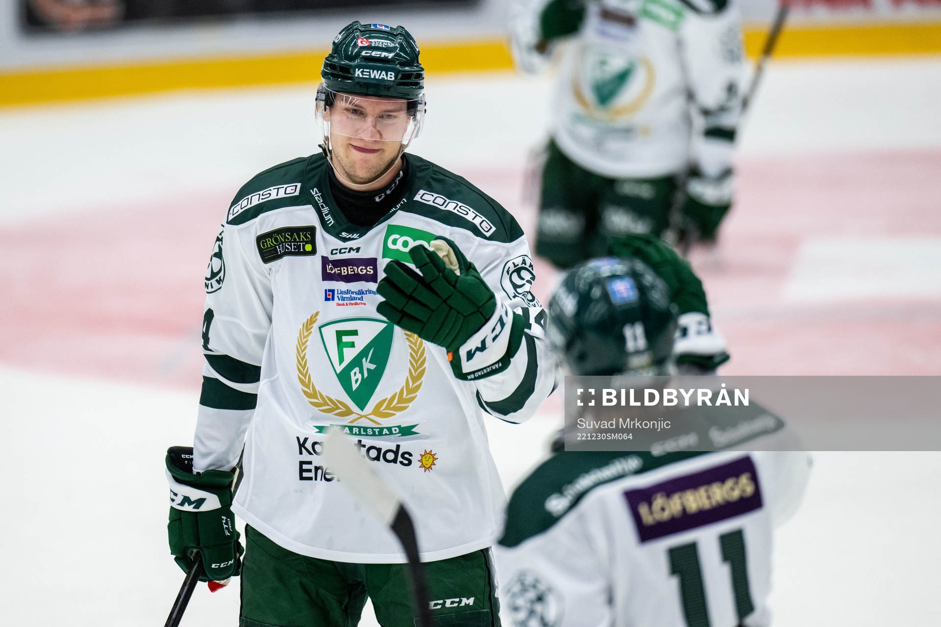 Färjestads Victor Ejdsell jublar