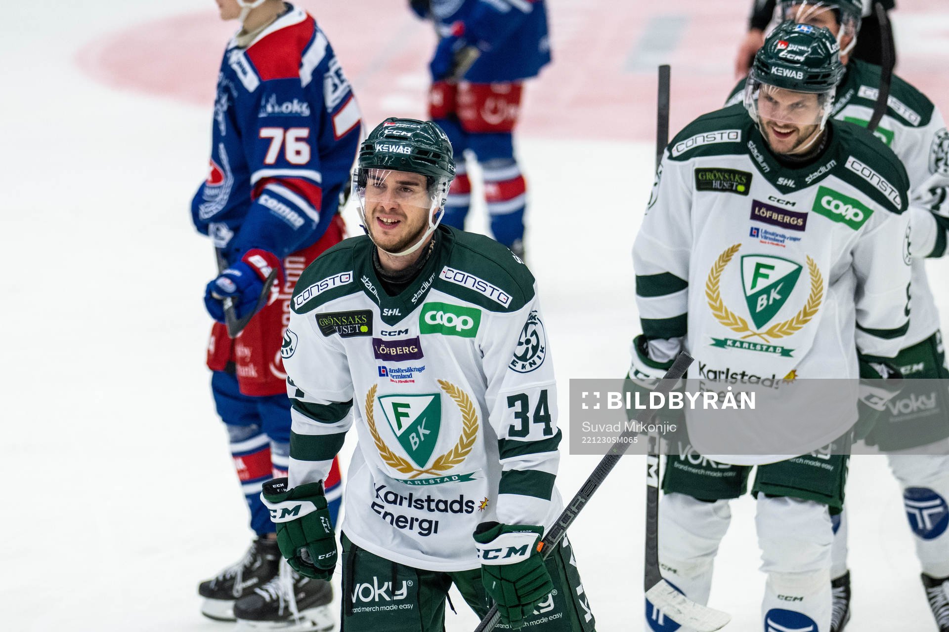 Färjestads Michael Lindqvist jublar
