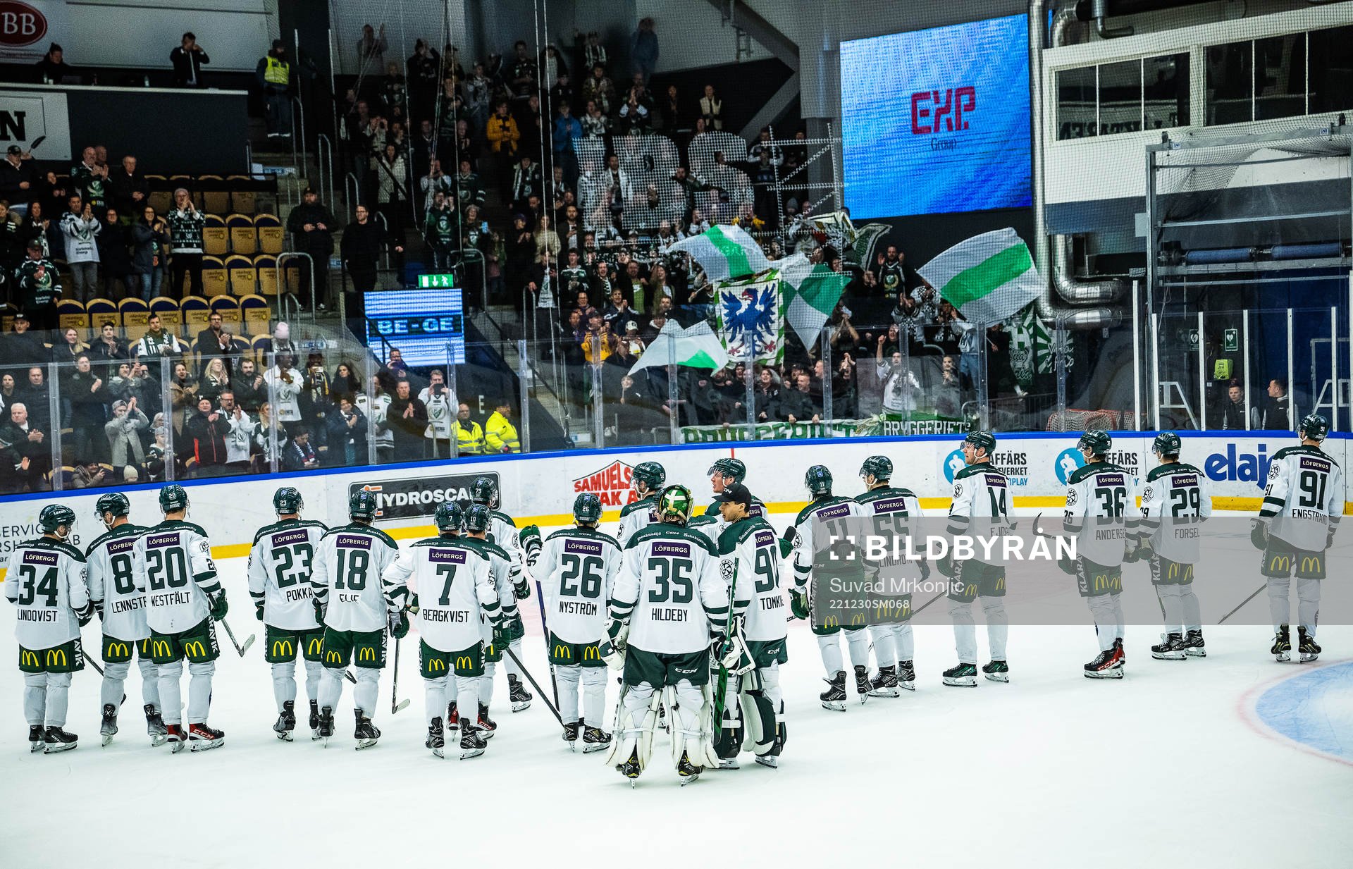 Färjestads spelare jublar