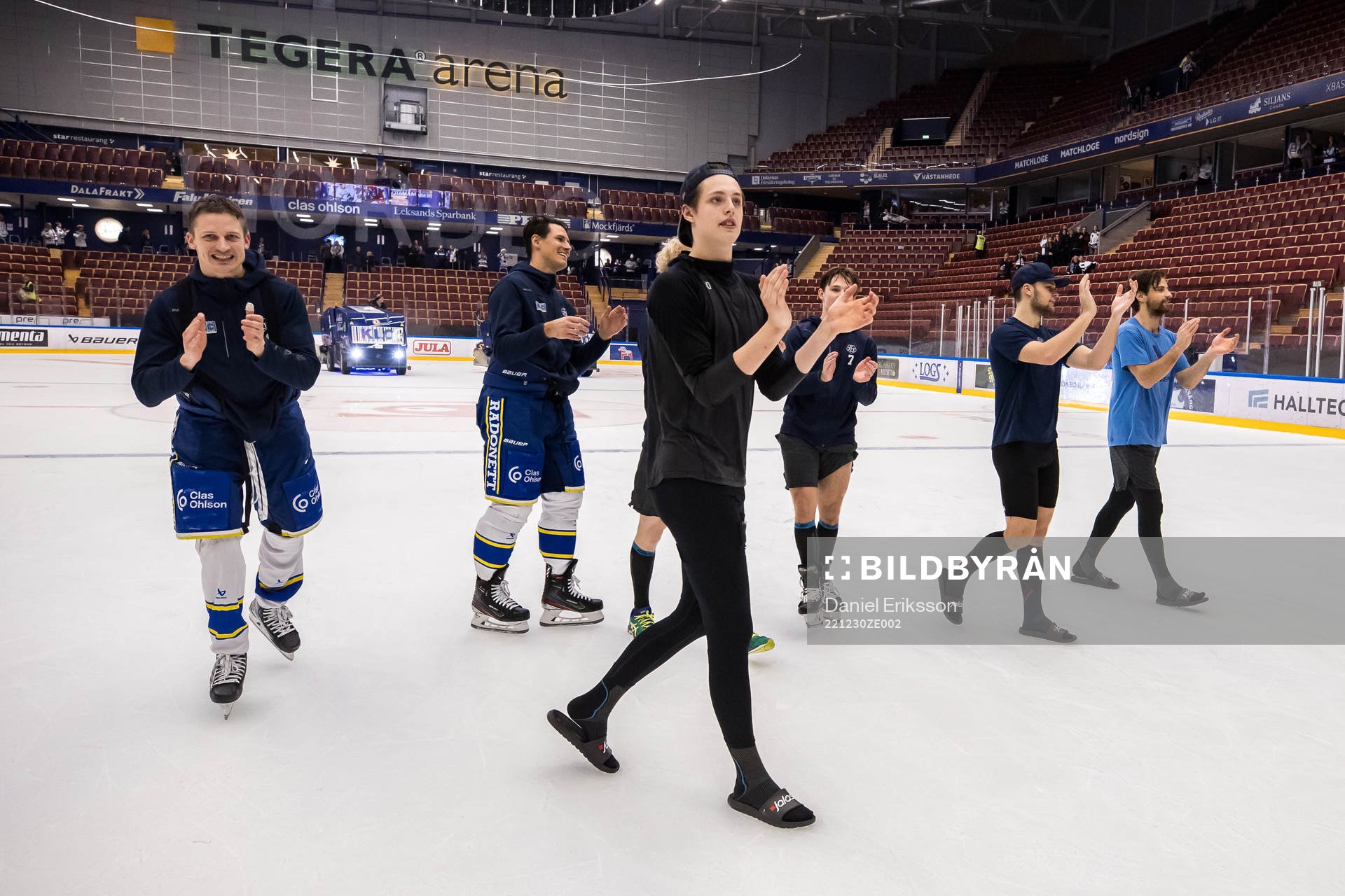 Leksands spelarna jublar