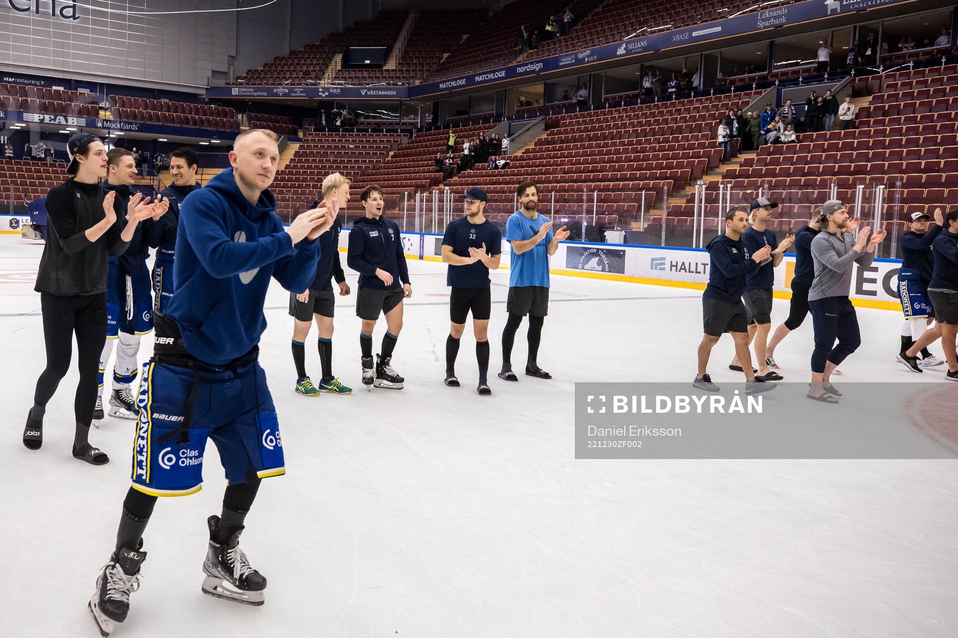 Leksands spelarna jublar