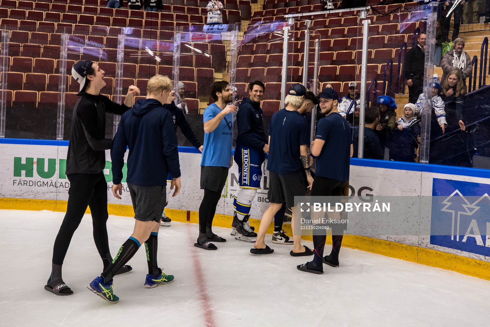 Leksands spelarna jublar