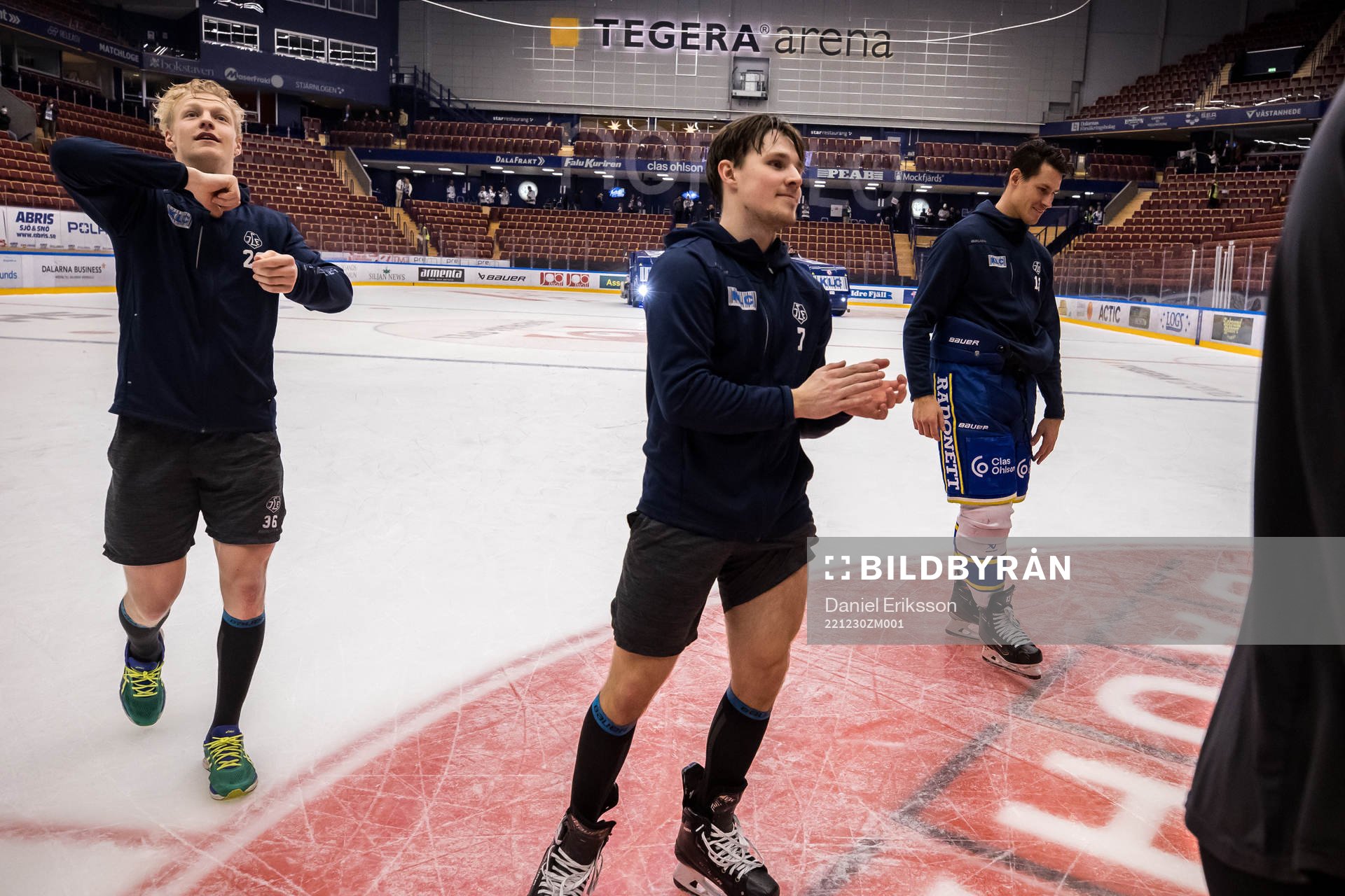 Leksands Emil Heineman och Marcus Karlberg  jublar