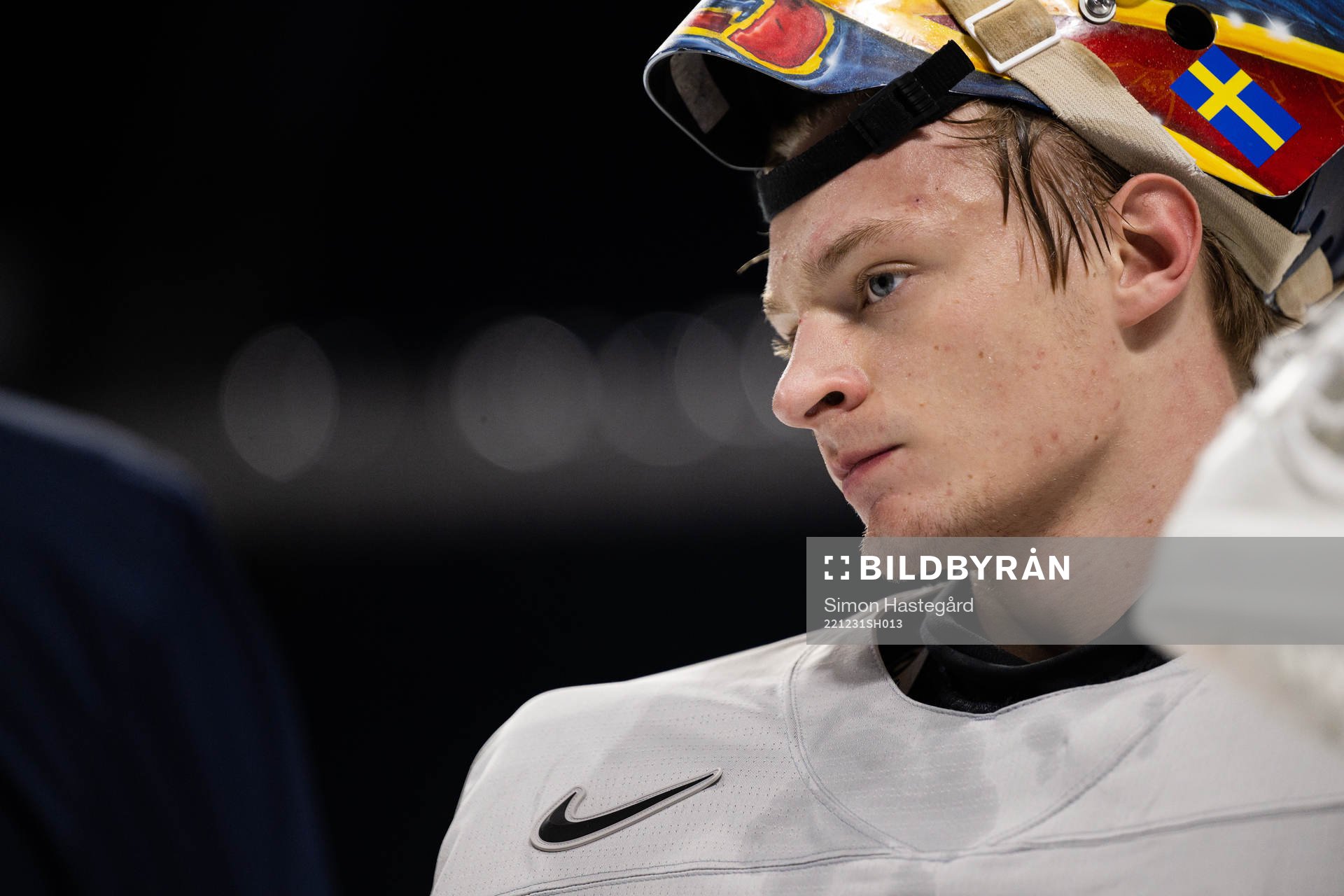 Goaltender Carl Lindbom of Sweden