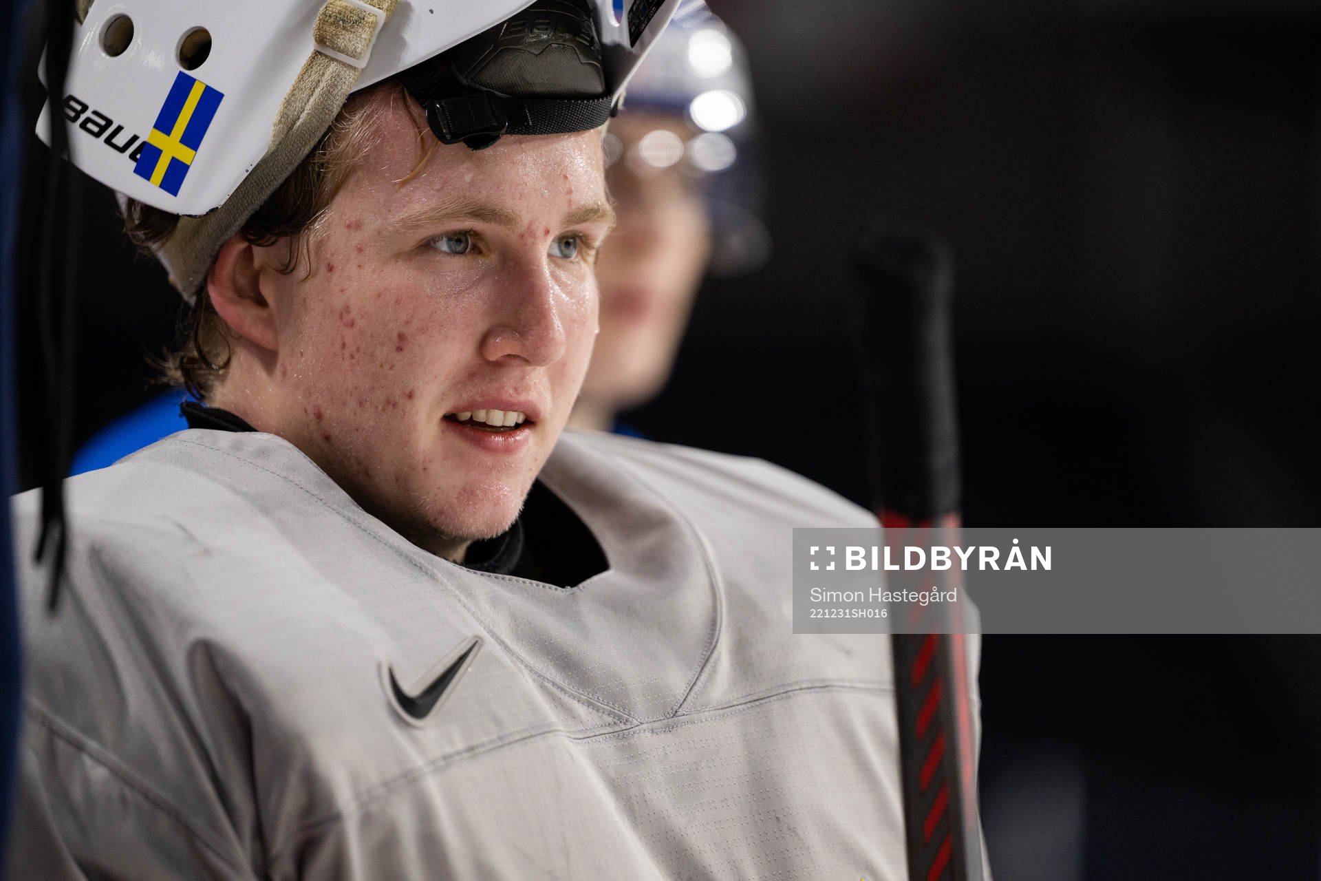 Goaltender Marcus Brännman of Sweden