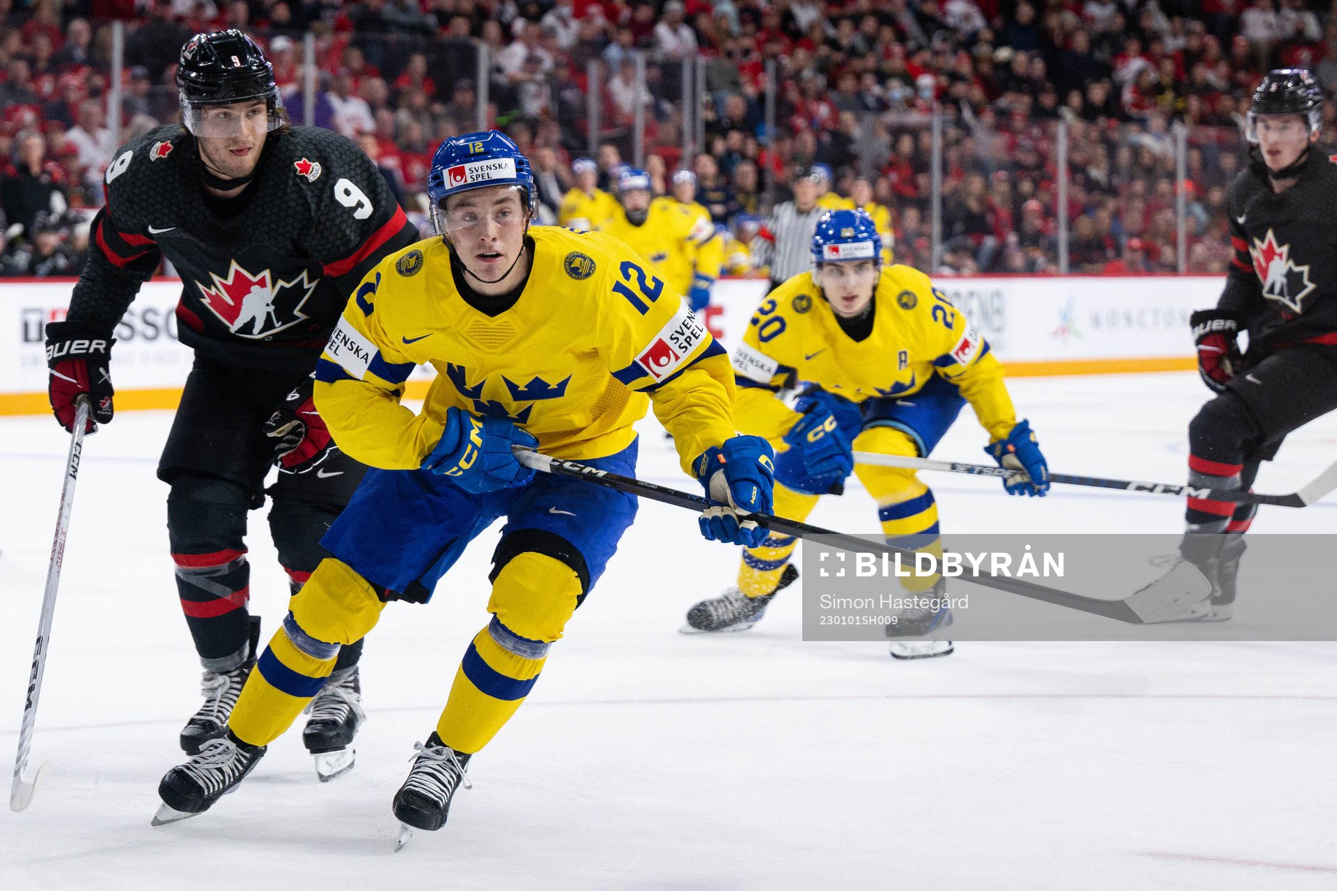 Joshua Roy of Canada and Noah Östlund of Sweden