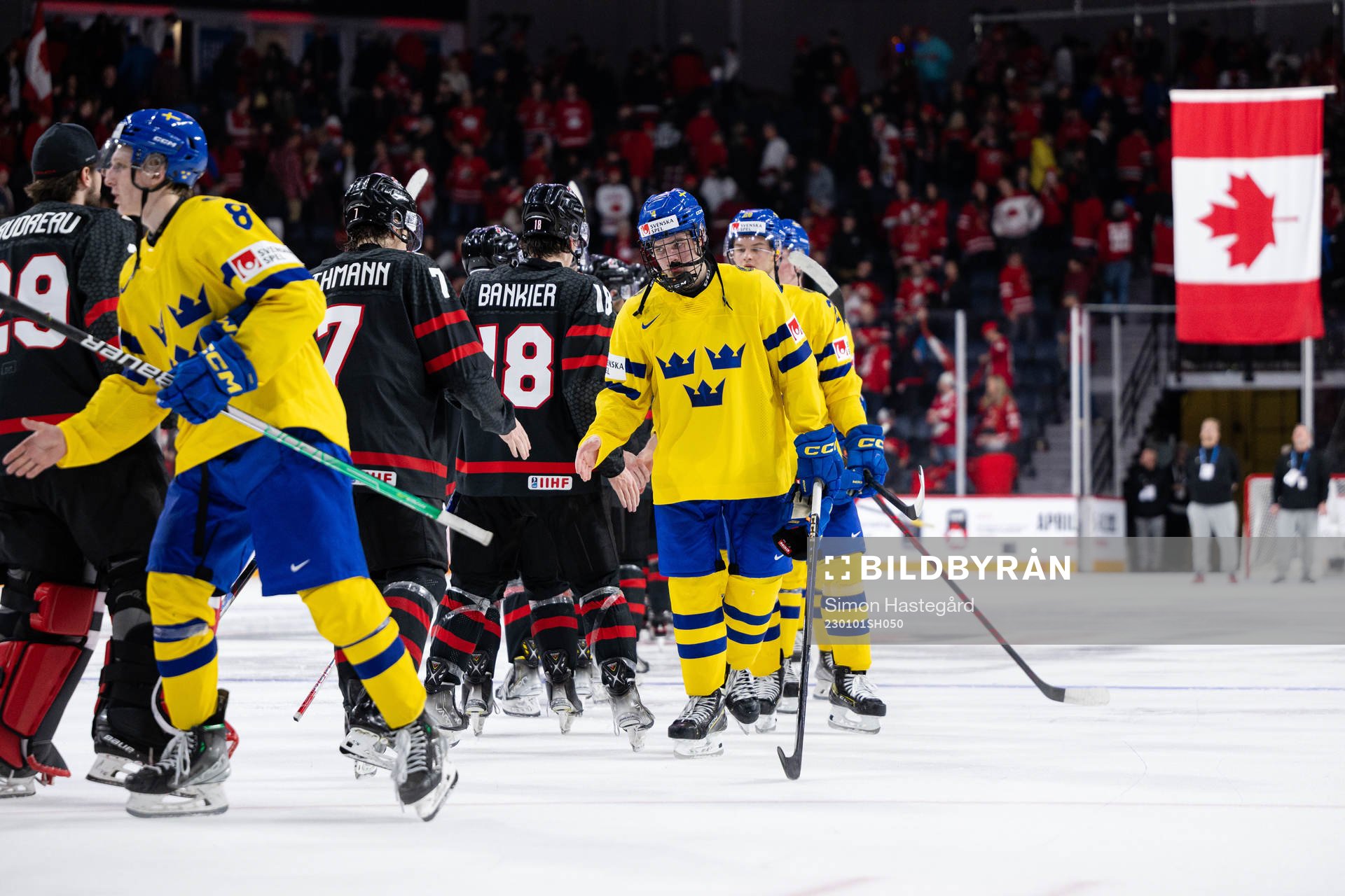 Axel Sandin-Pellikka of Sweden looks dejected