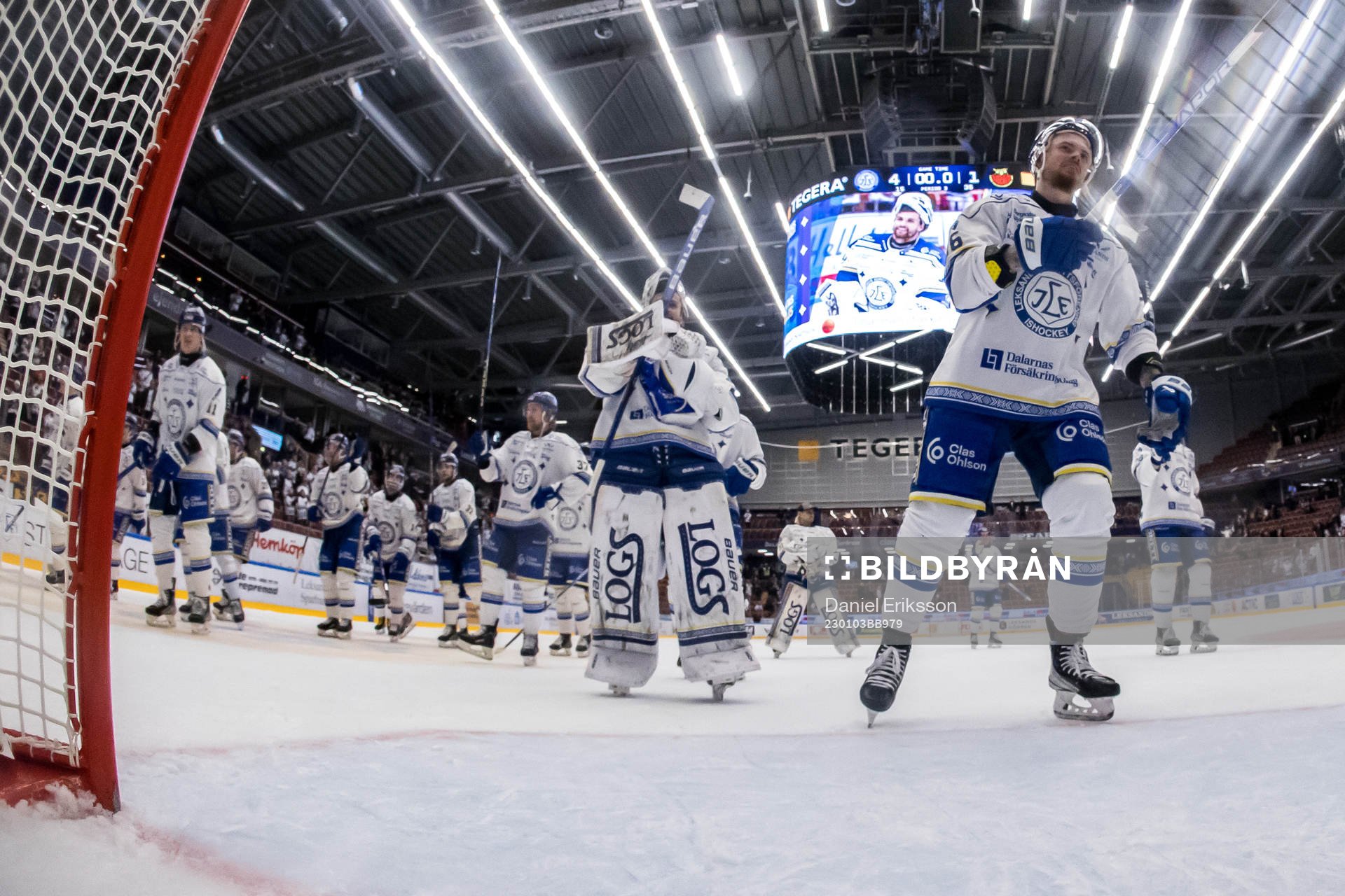 Leksands spelarna jublar