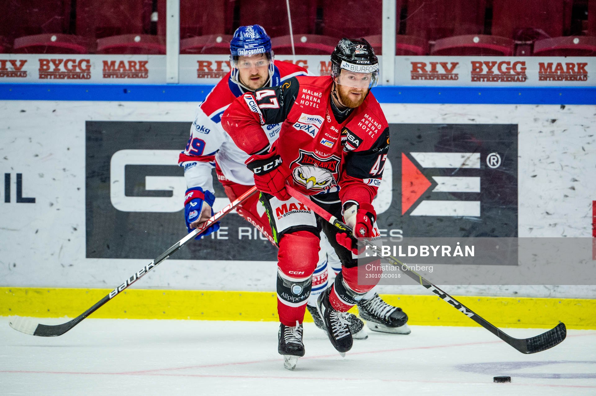 Malmö Redhawks Joakim Ryan mot Patrik Karlkvist