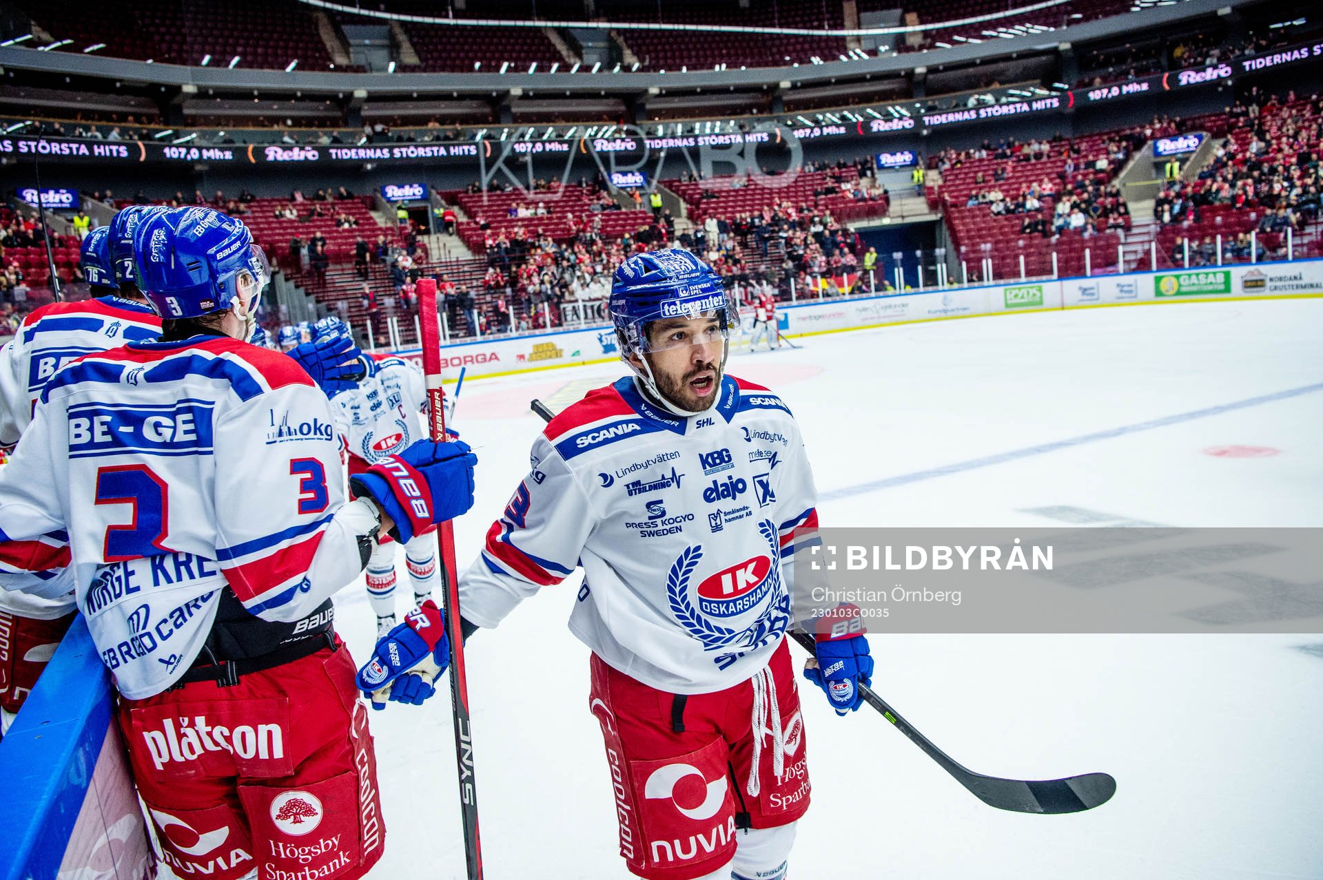 Oskarshamns Cameron Brace jublar