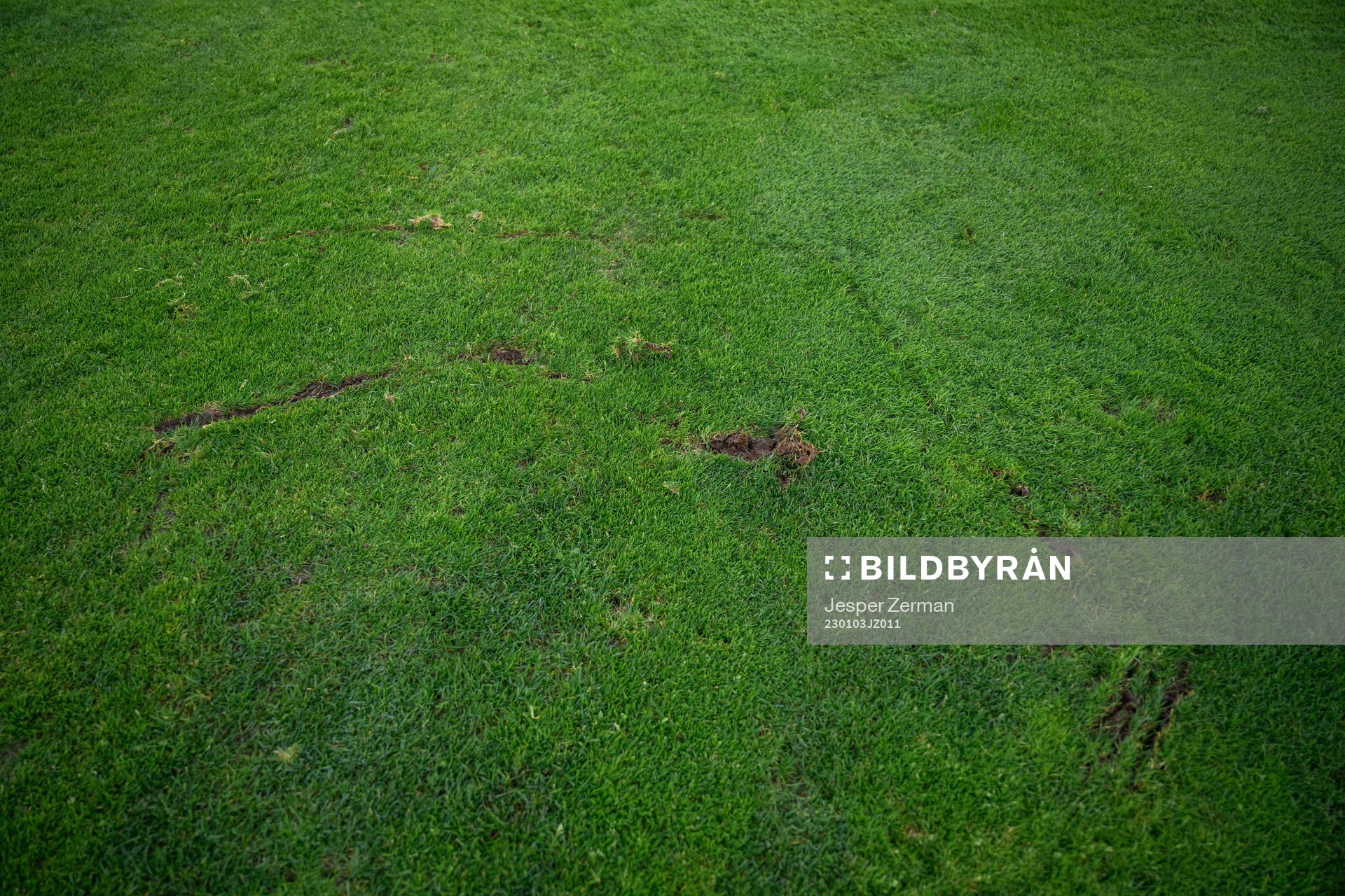 The football pitch at a training session on January 3, 2023 in Algarve. 