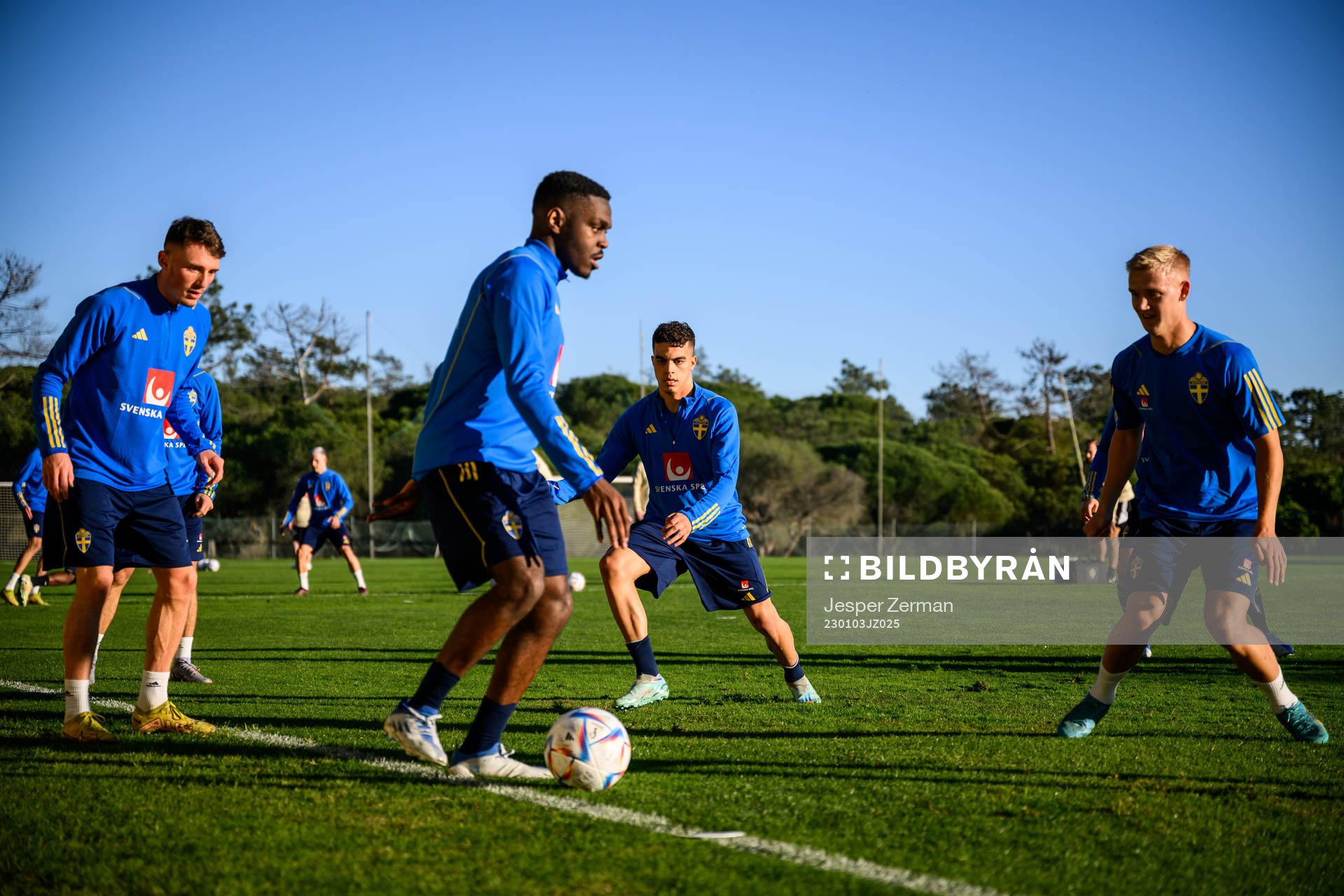 Noah Persson, Joel Asoro, Yasin Ayari and Carl Gustafson of