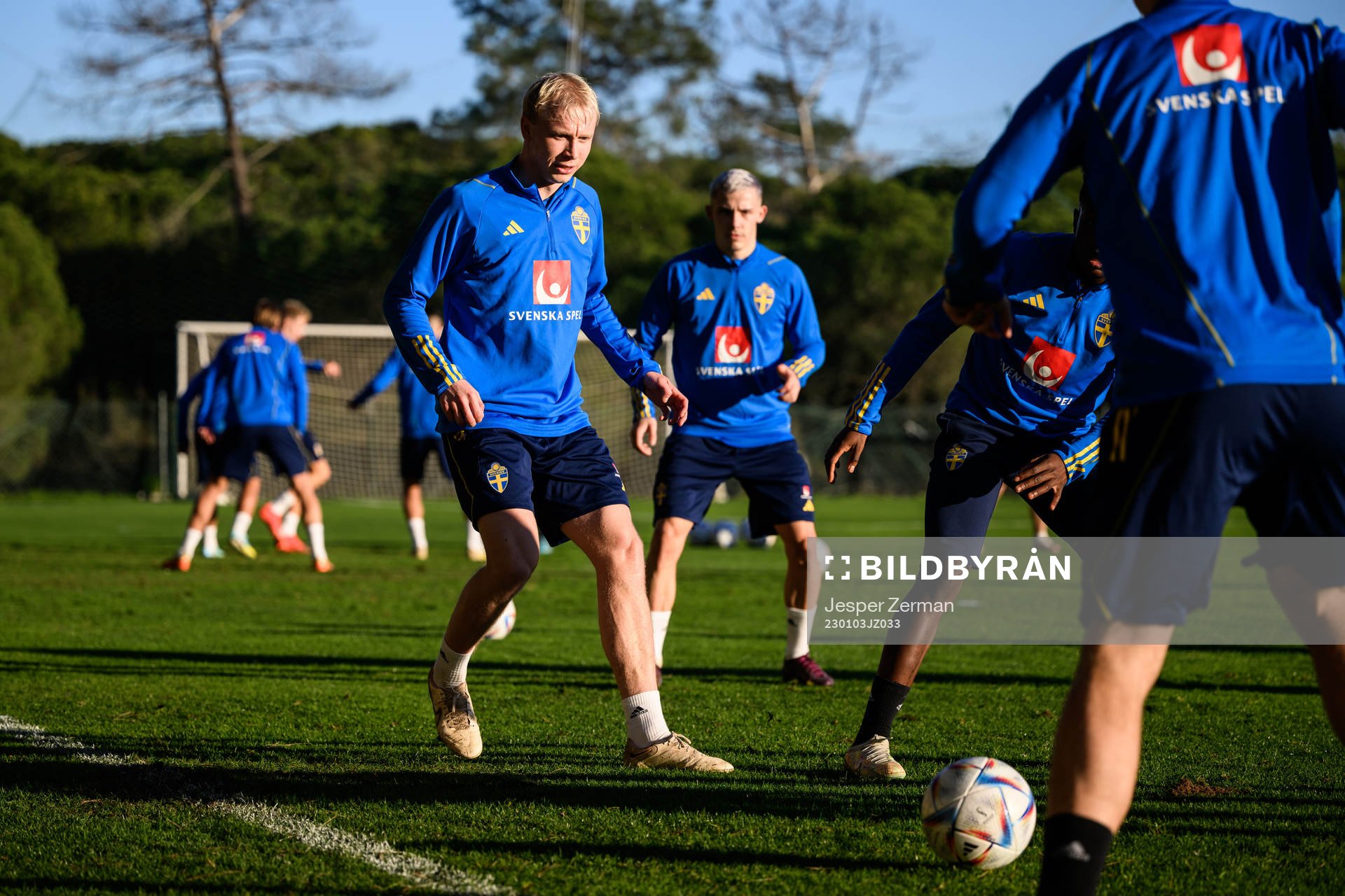 André Boman of the Swedish national football team at a
