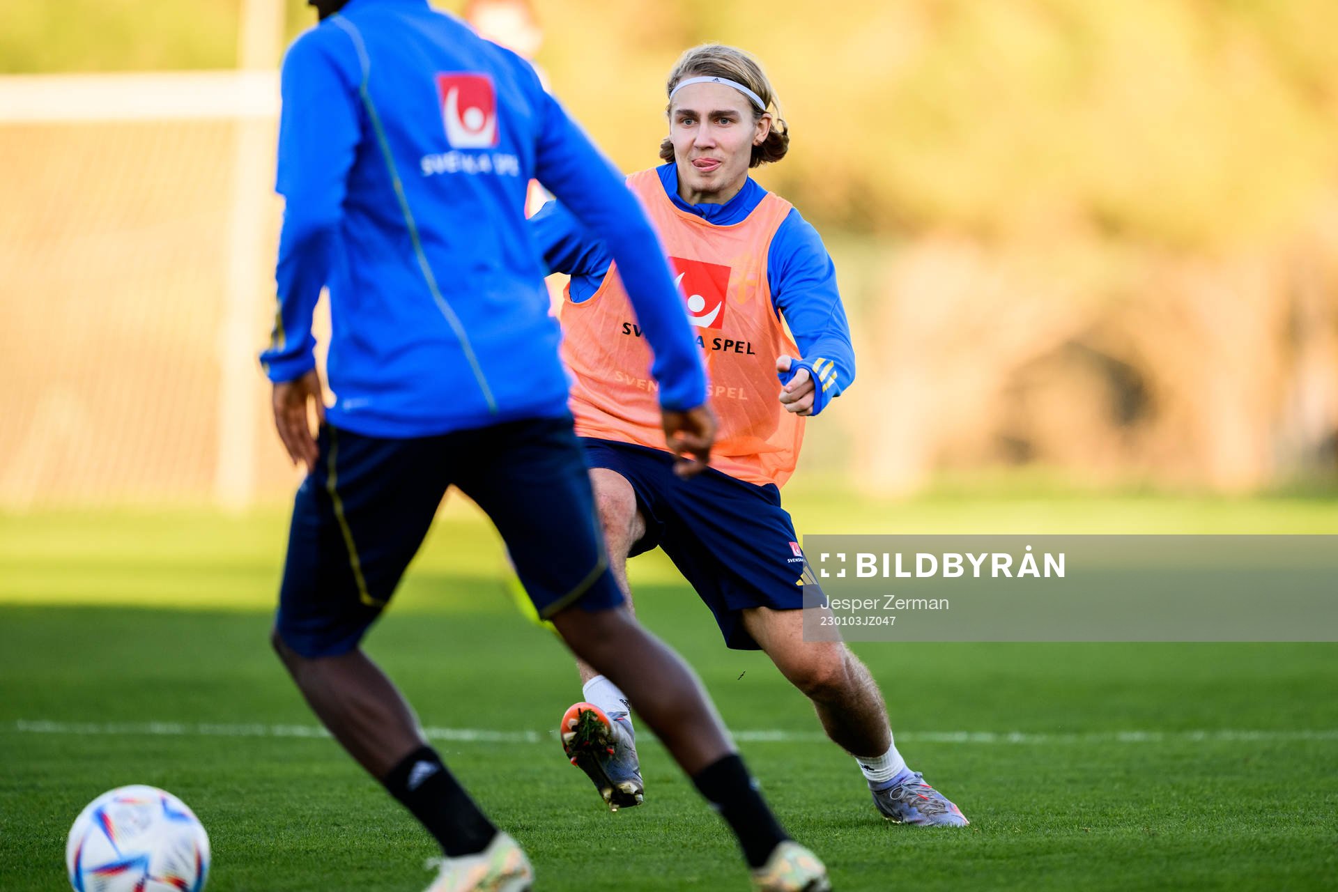 Sebastian Nanasi of the Swedish national football team at a