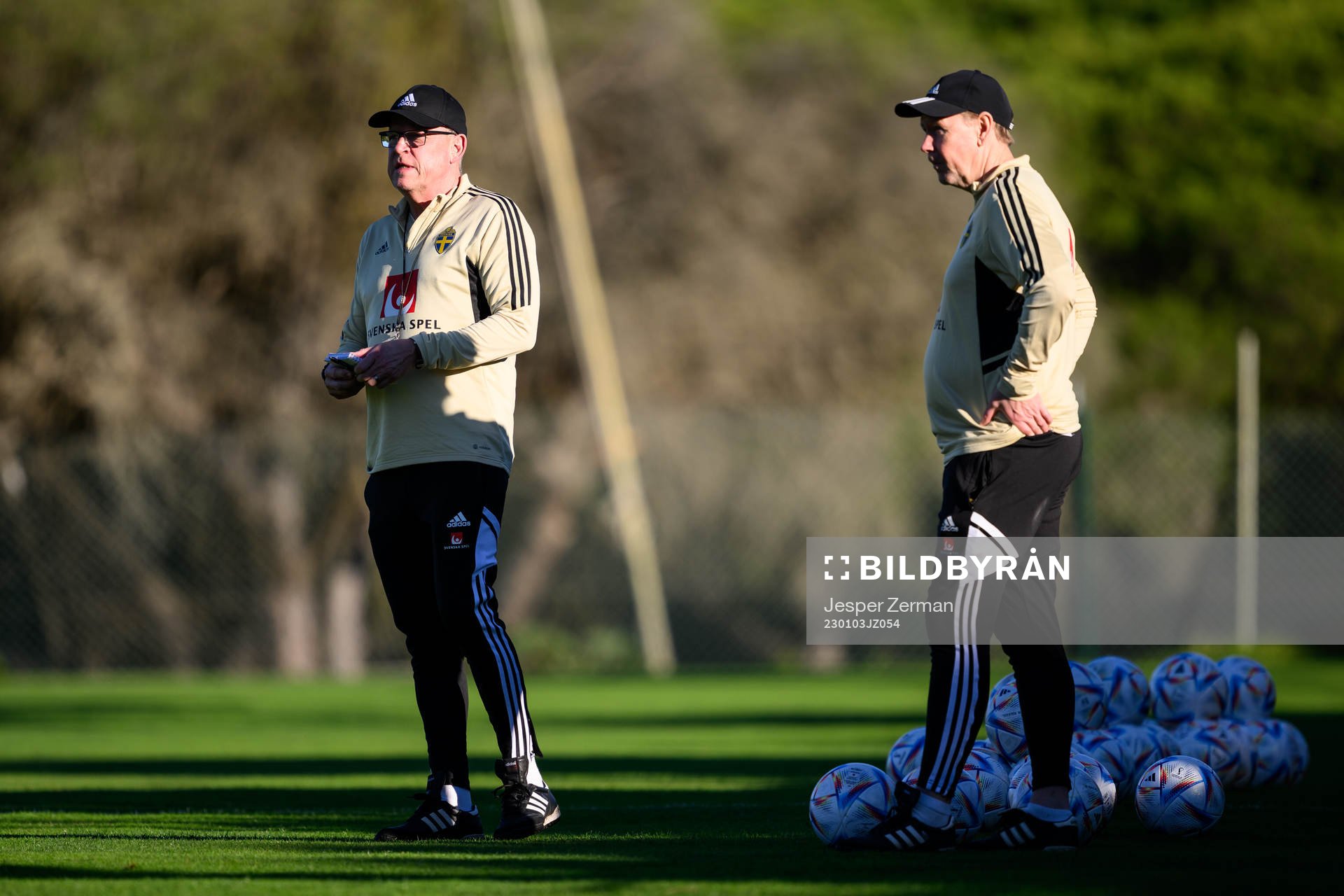 head coach Janne Andersson and assistant coach Peter