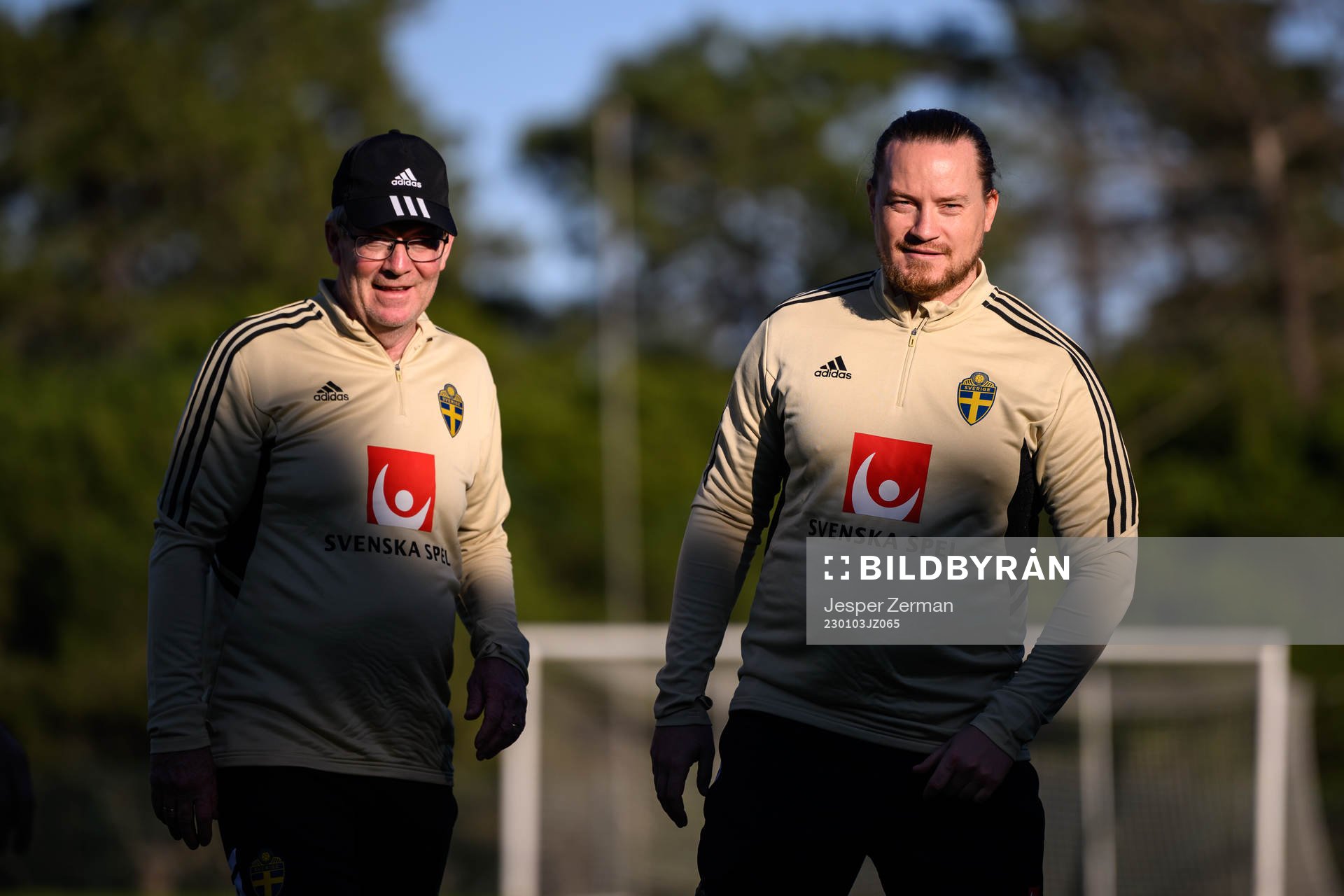 Scout Lasse Jacobsson and video analyst Christoffer